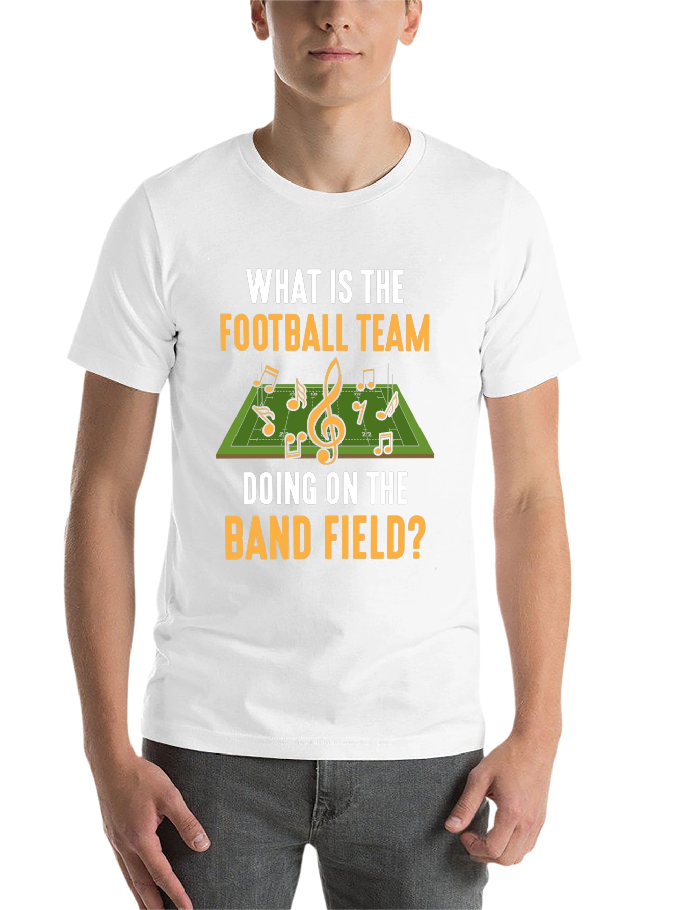 Black Football Team Band Field T-Shirt view 14