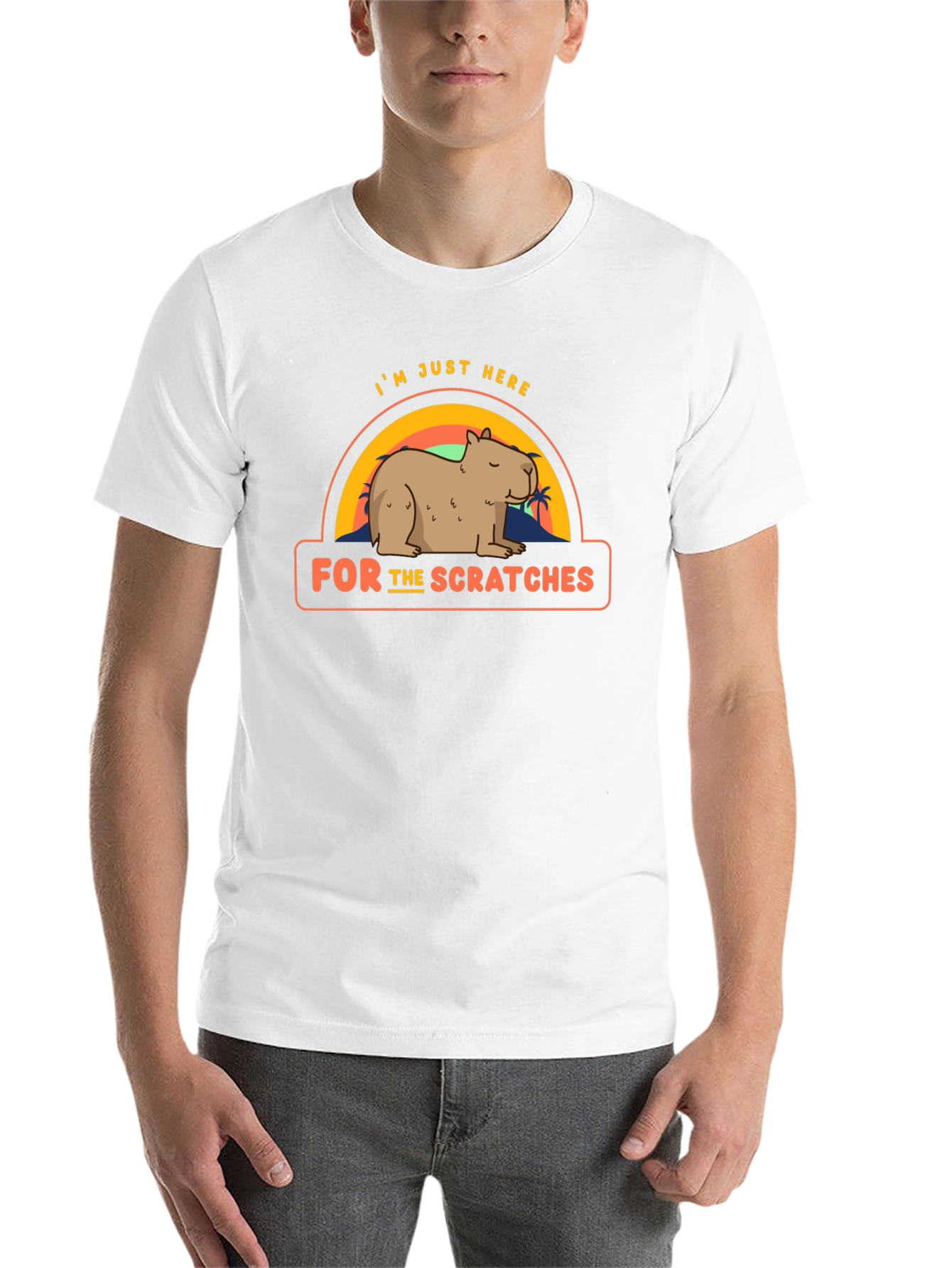 Black Capybara T-Shirt - I'm Just Here for the Scratches view 14