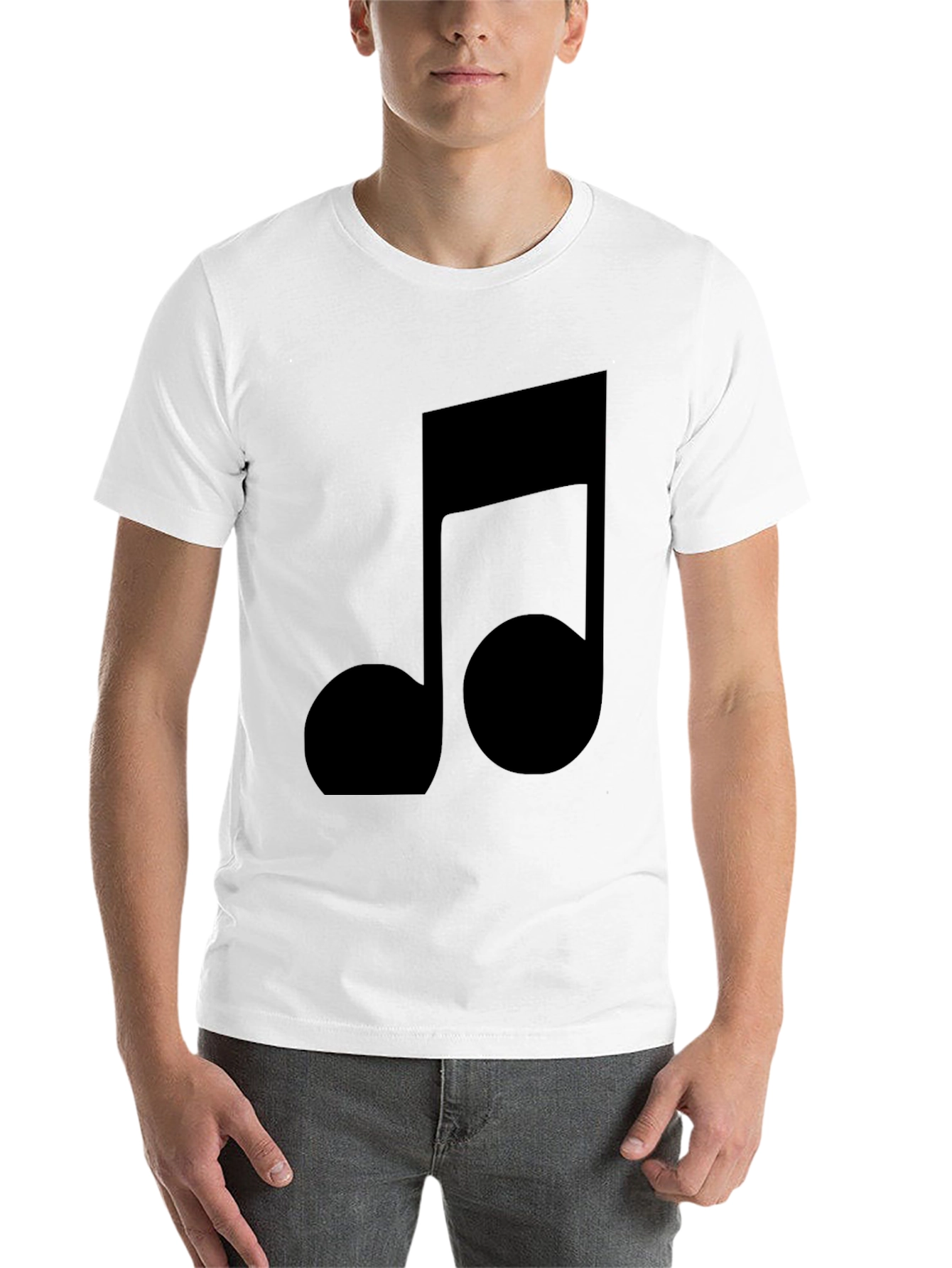 Black Black Music Note T-Shirt - Stylish & Comfortable view 14