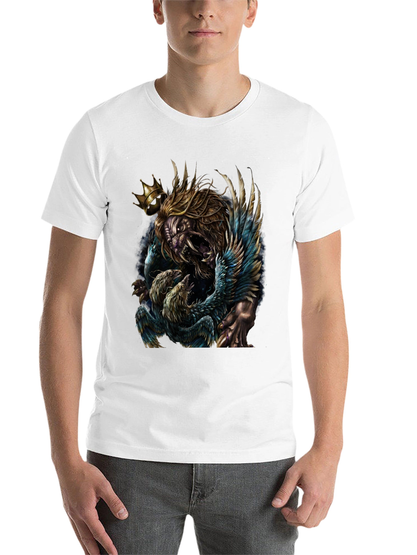 Black Lion King Graphic Tee - Unique Animal Design view 14