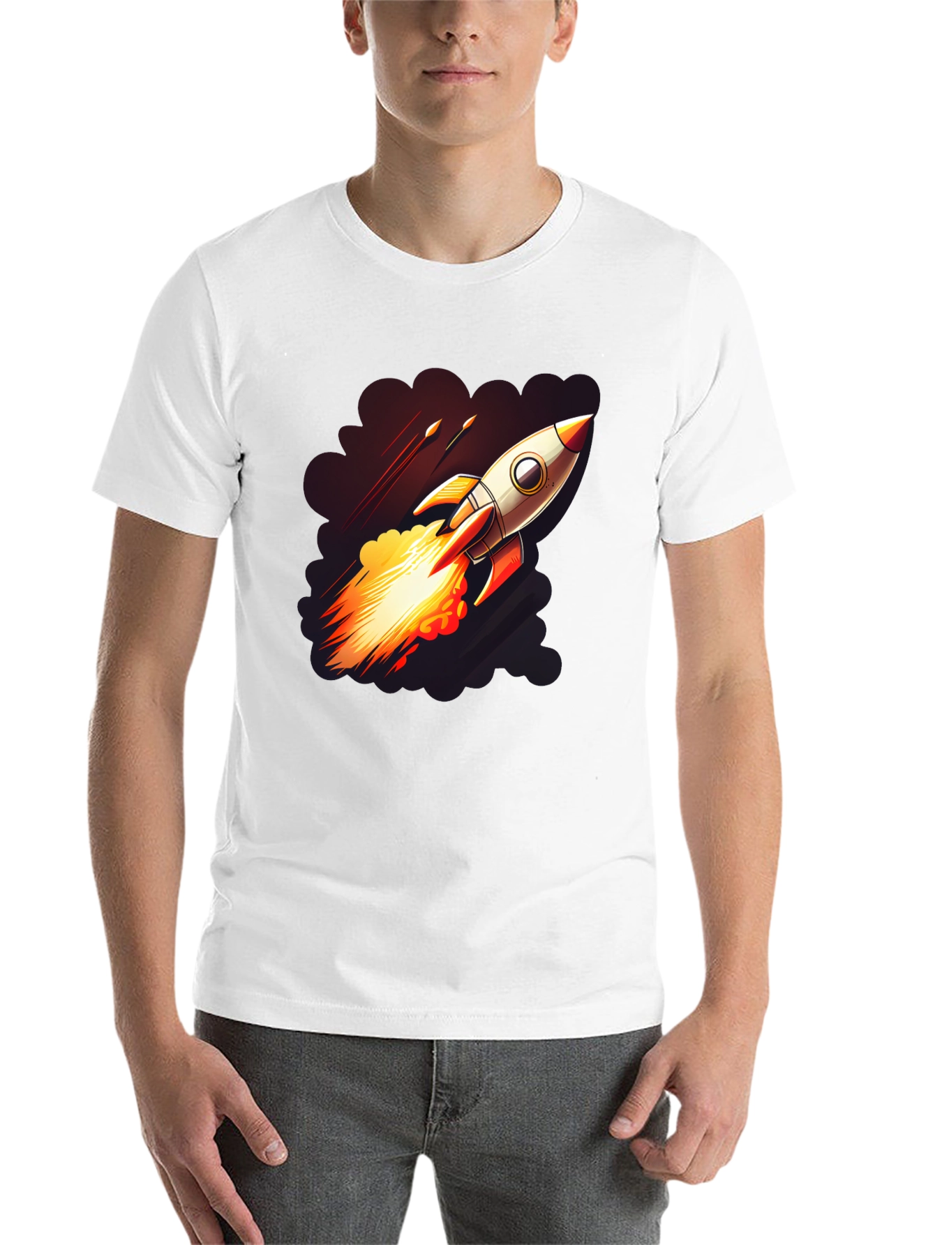 Black Rocket Launch Graphic T-Shirt view 14