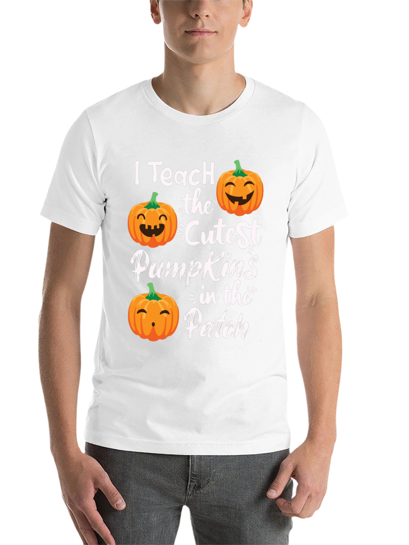 Black I Teach the Cutest Pumpkins T-Shirt view 14