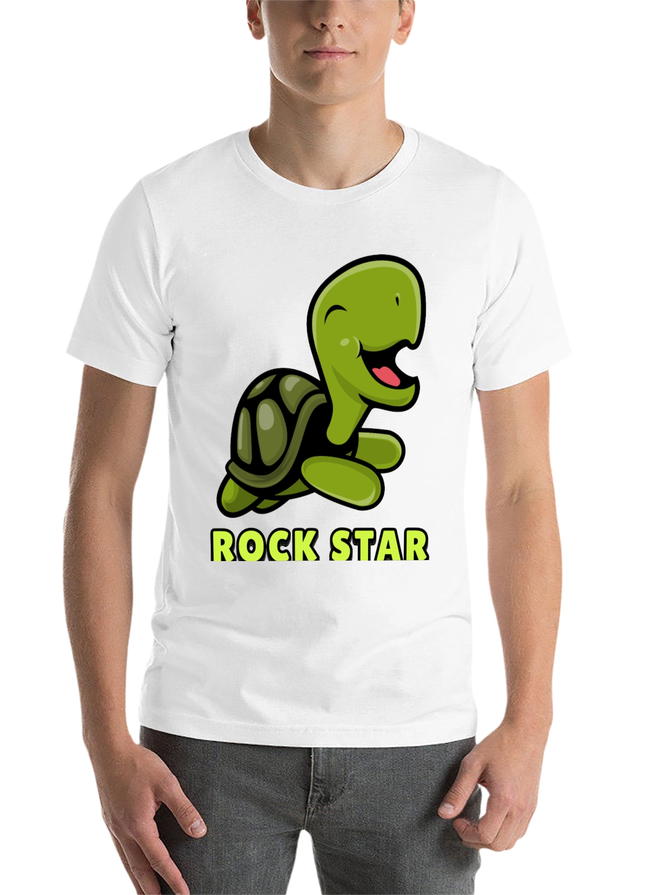 Black Rock Star Turtle Graphic T-Shirt view 14