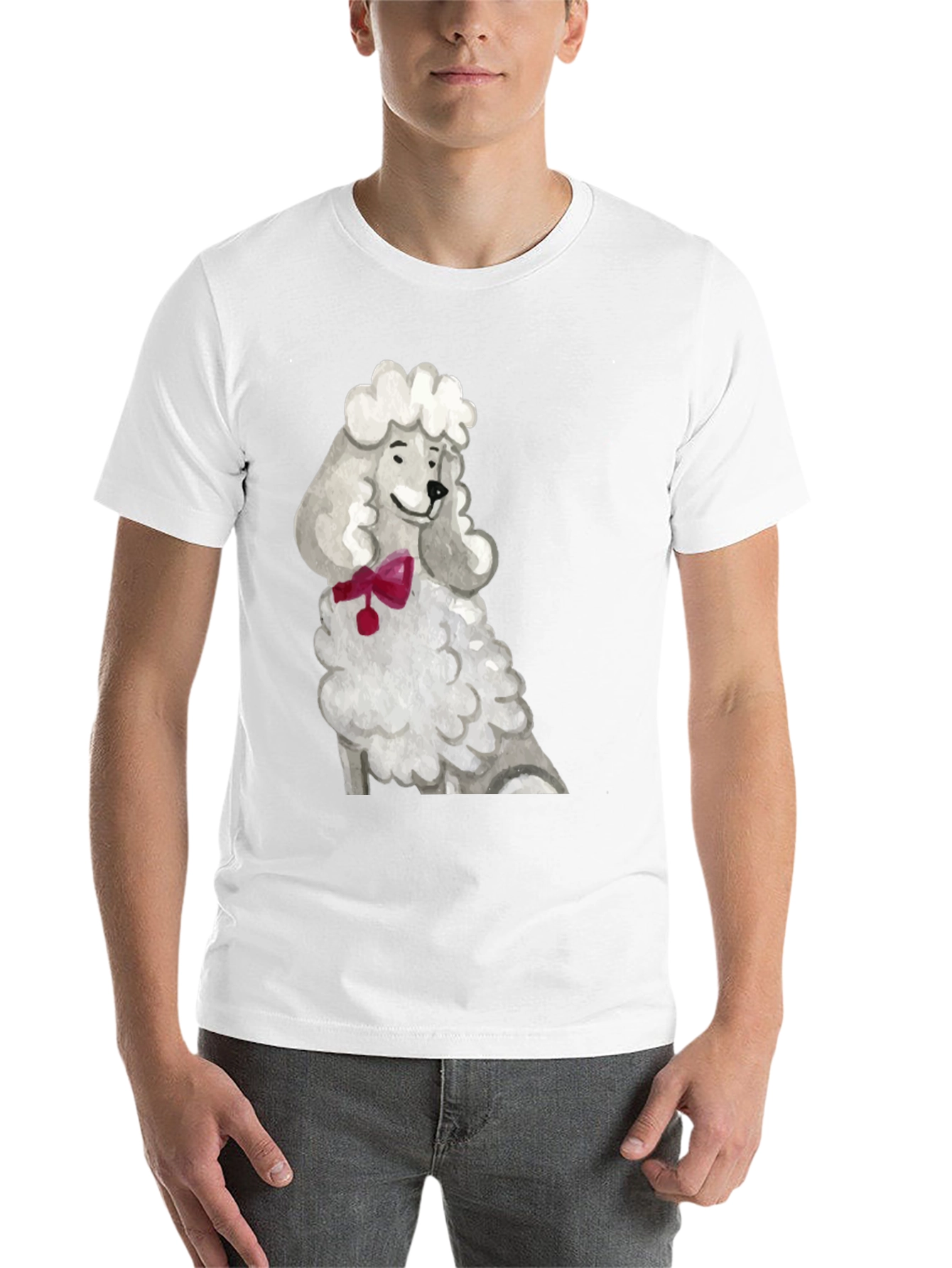 Black Poodle Art T-Shirt - Unique Dog Lover Tee view 14