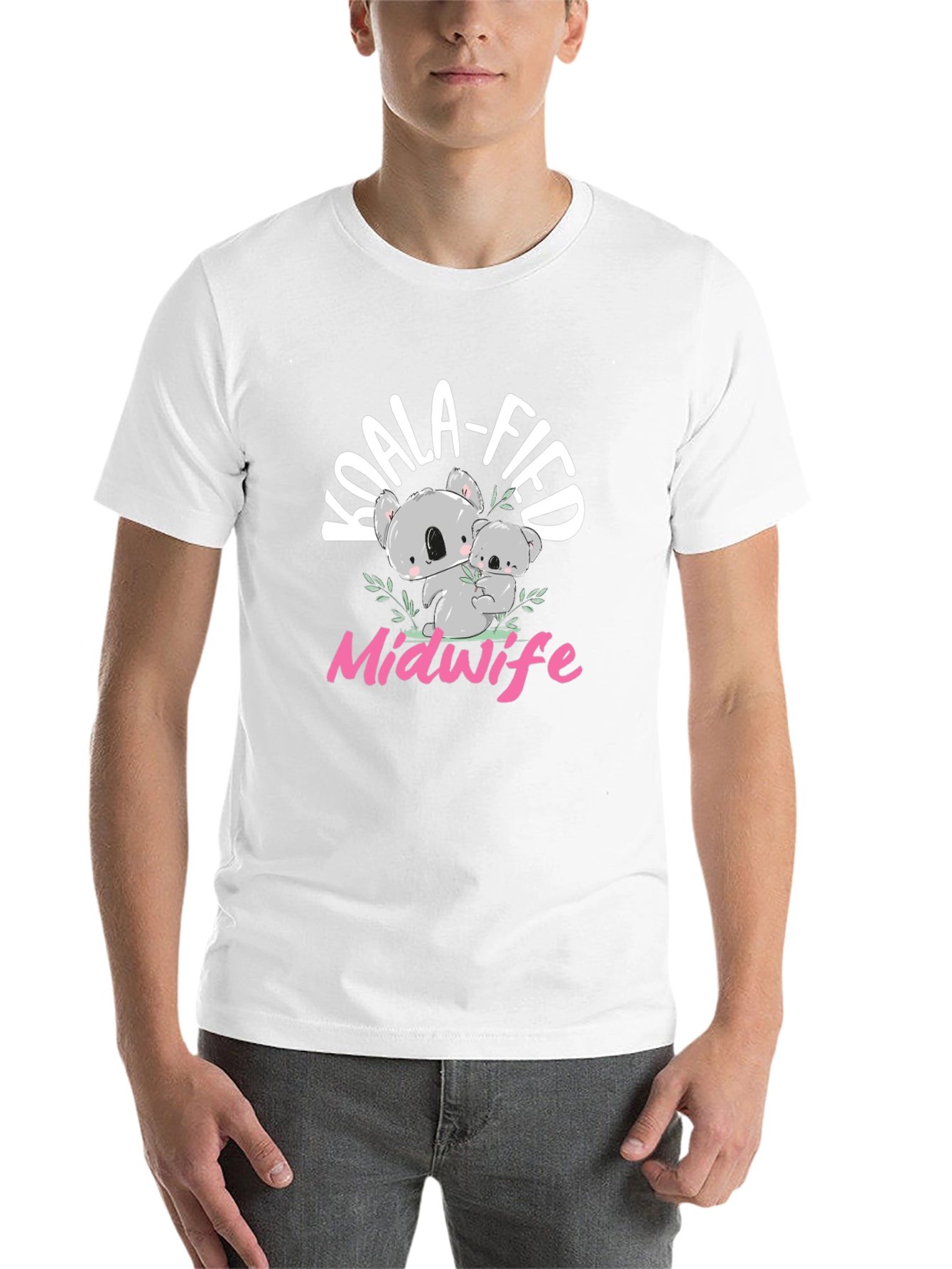 Black Koala-fied Midwife T-Shirt - Cute Koala Bear Design view 14