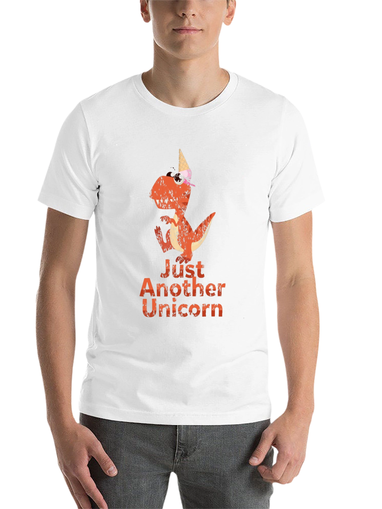 Black Dino Unicorn Graphic Tee - Unique Novelty T-Shirt view 14