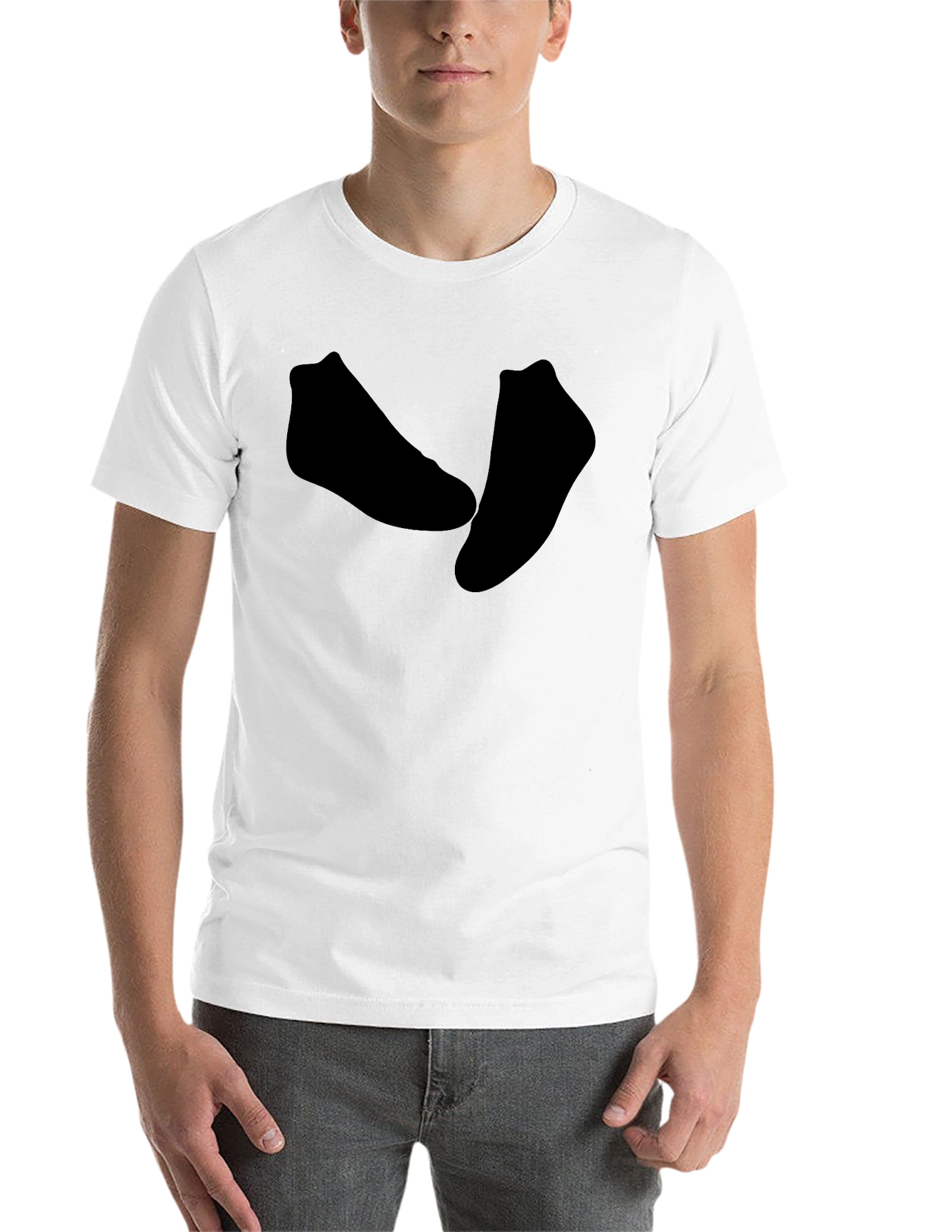 Black Socks Graphic Men's T-Shirt - Crew Neck, Short Sleeve view 14