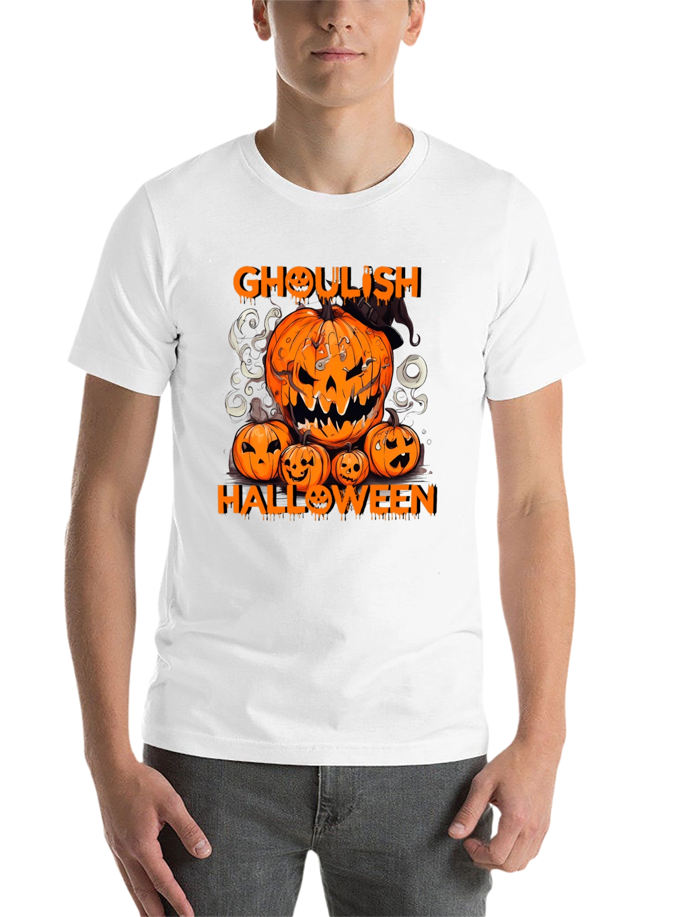 Ghoul Halloween Pumpkin T-Shirt - 14
