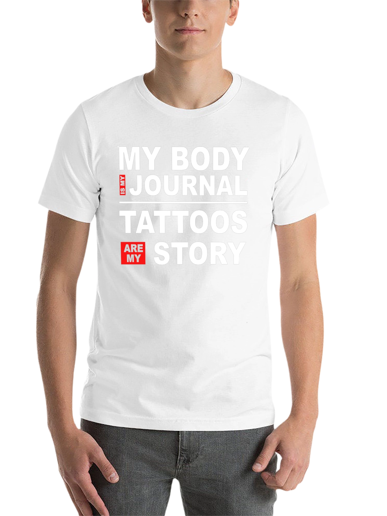 Black My Body Is My Journal Tattoos Story Graphic Tee view 14