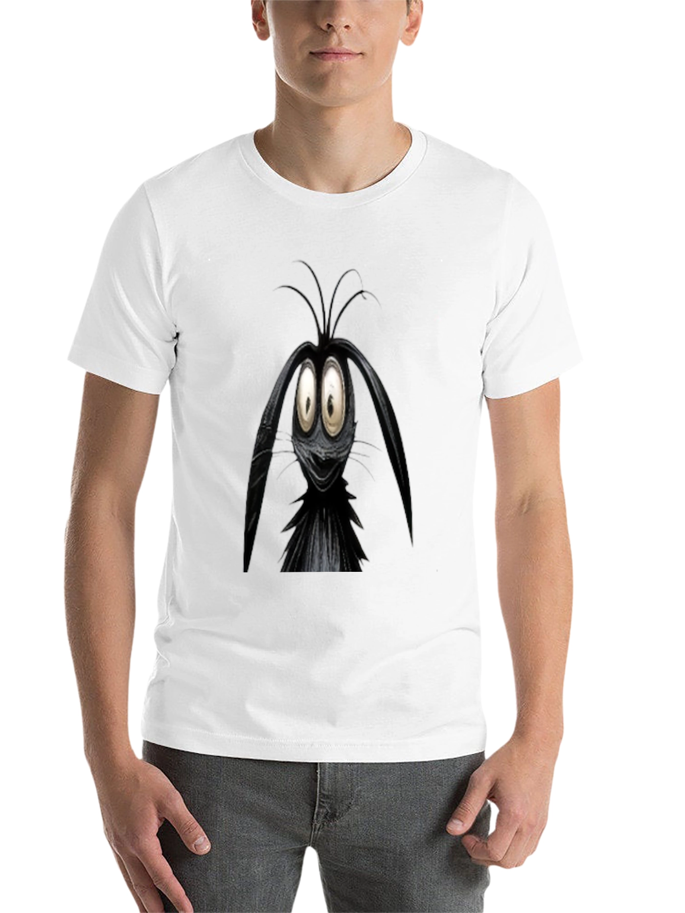 Black Cartoon Character Graphic Black T-Shirt view 14