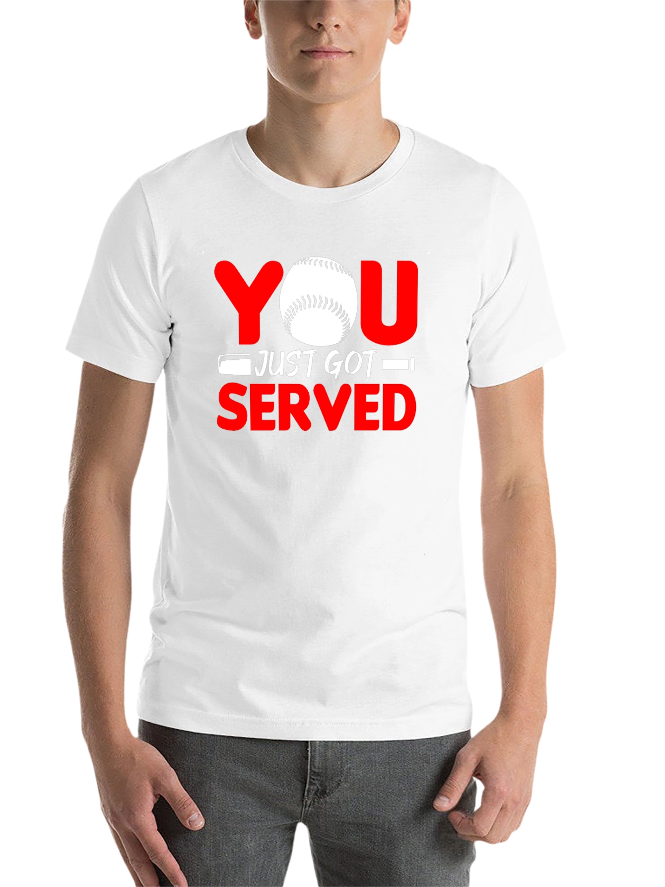 Black You Just Got Served Baseball Graphic T-Shirt view 14
