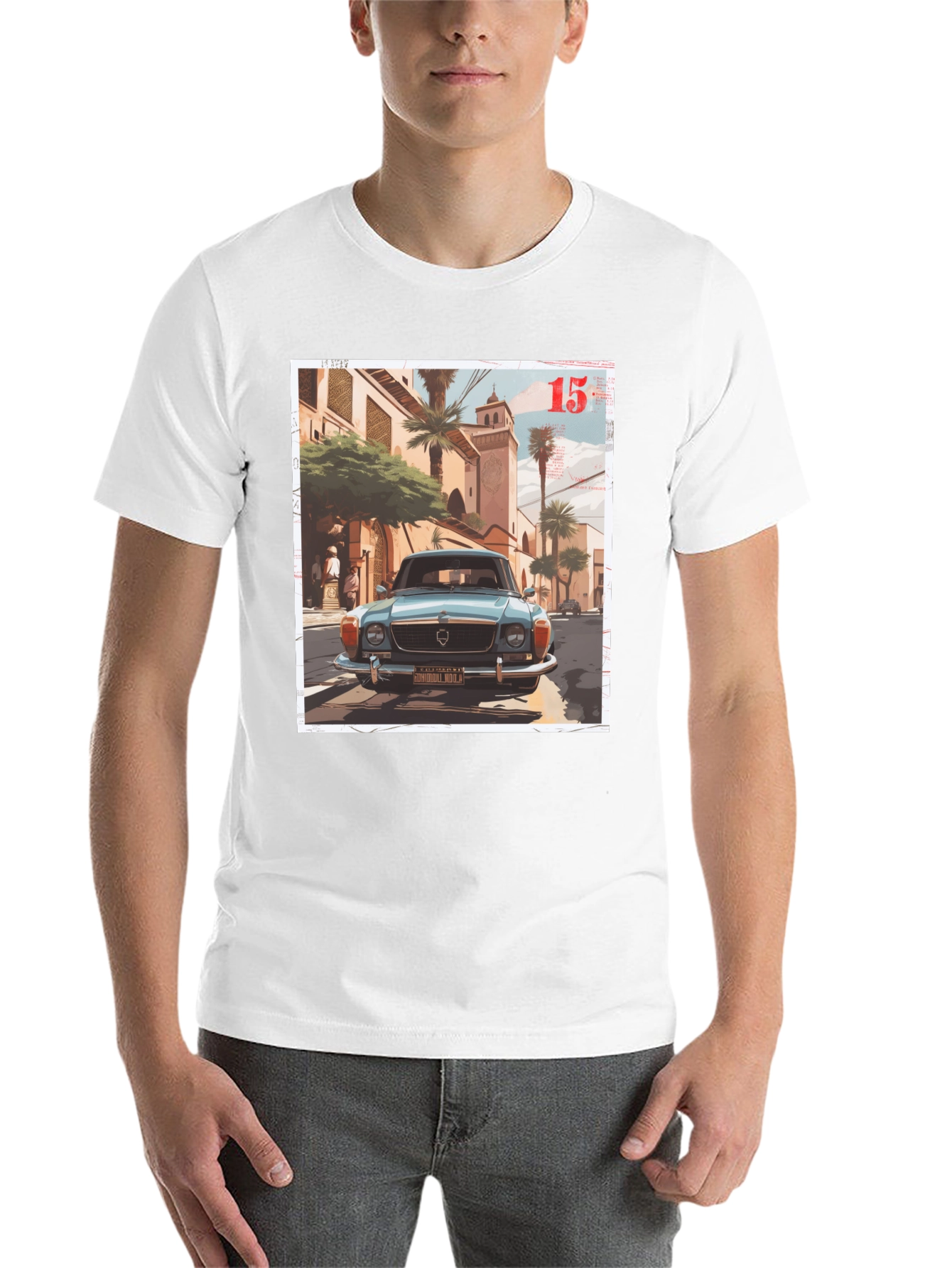 Black Vintage Car Graphic Tee - Men's Black T-Shirt view 14