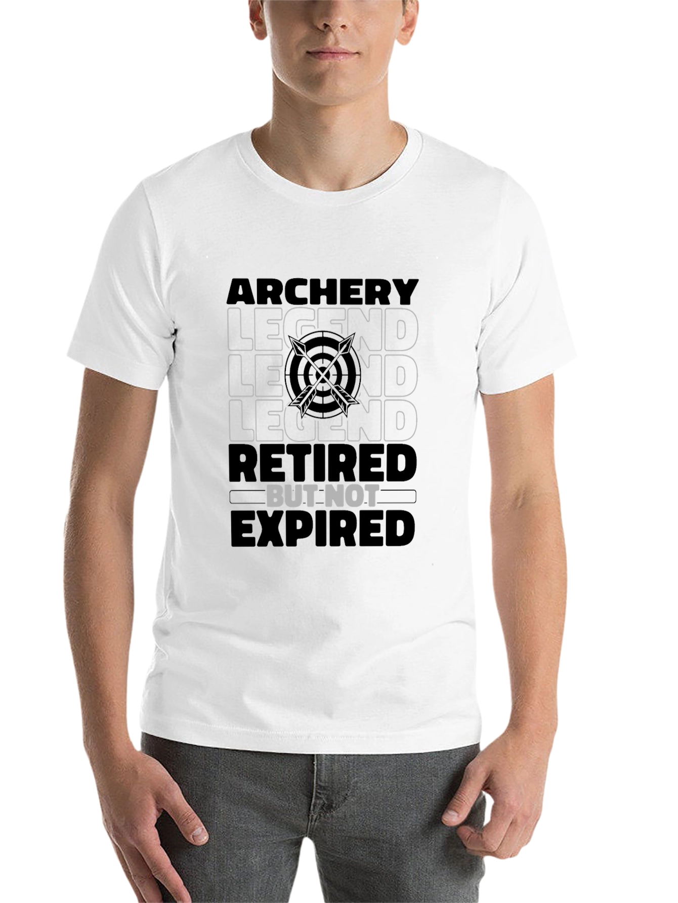 Black Archery Legend Graphic Tee - Retired But Not Expired Shirt view 14