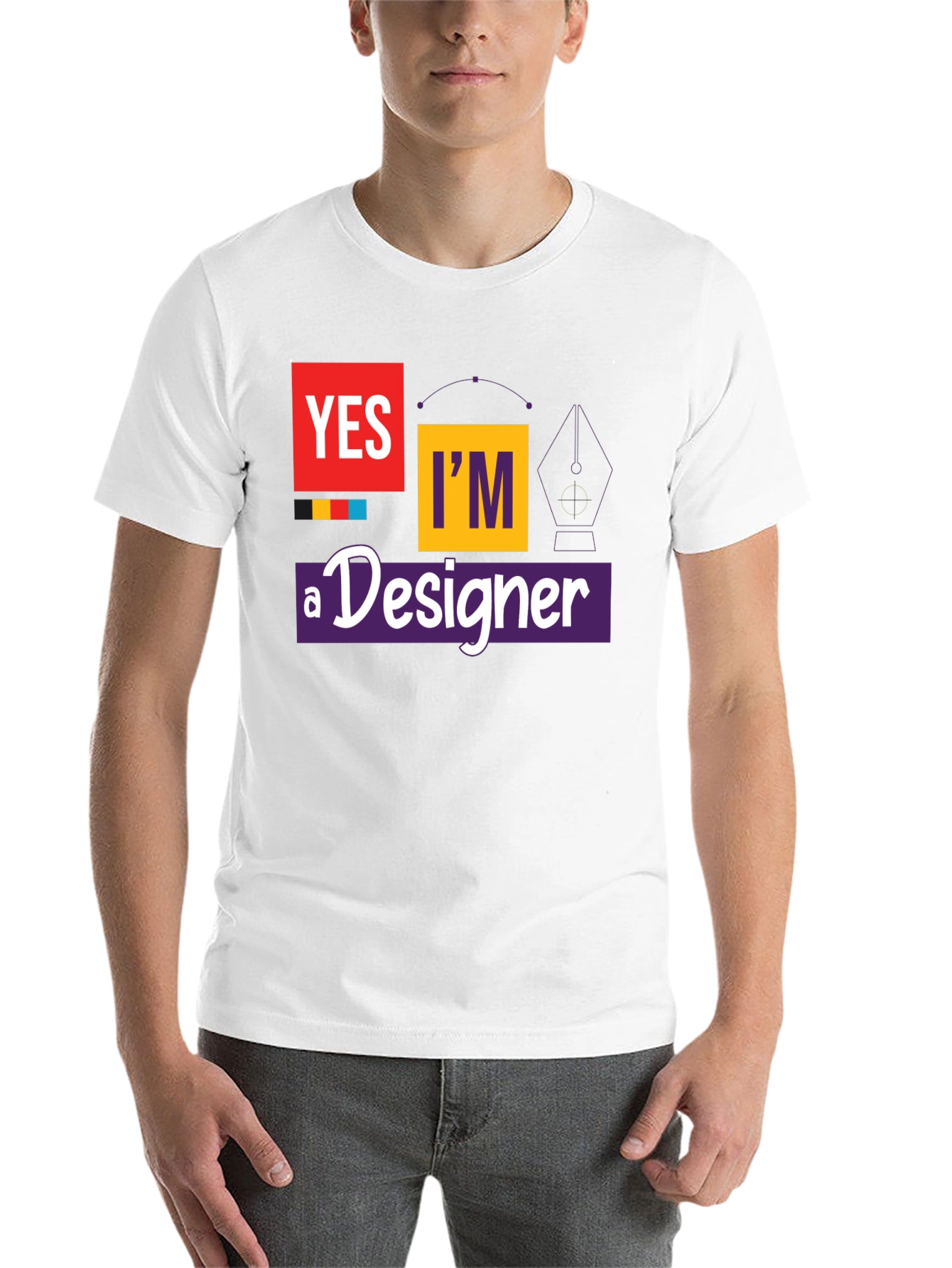 Black Yes I'm A Designer T-Shirt - Graphic Tee view 14