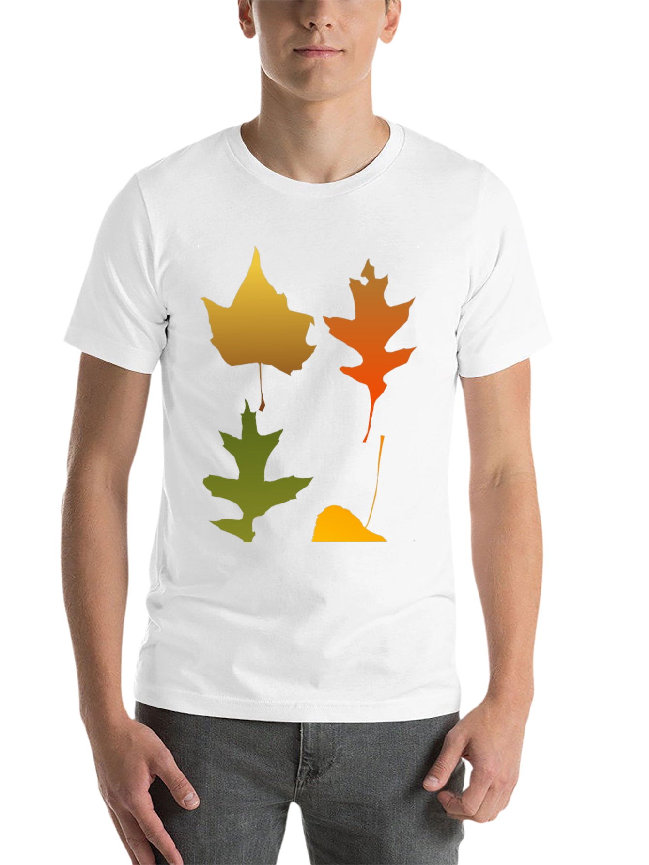 Black Fall Leaves Graphic Tee - Autumn Style Shirt view 14