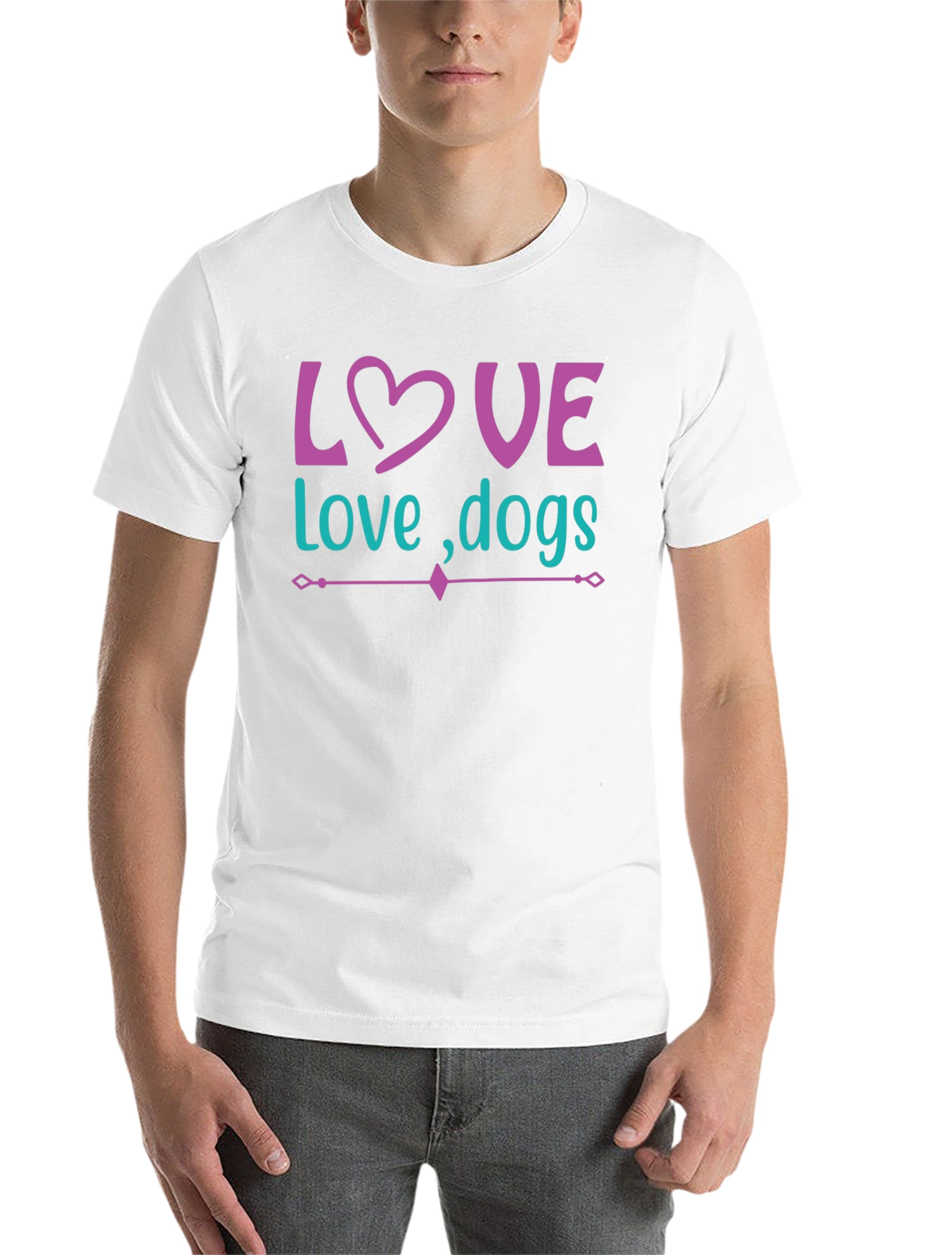 Black Love Dogs Graphic Tee - Trendy Unisex T-Shirt view 14