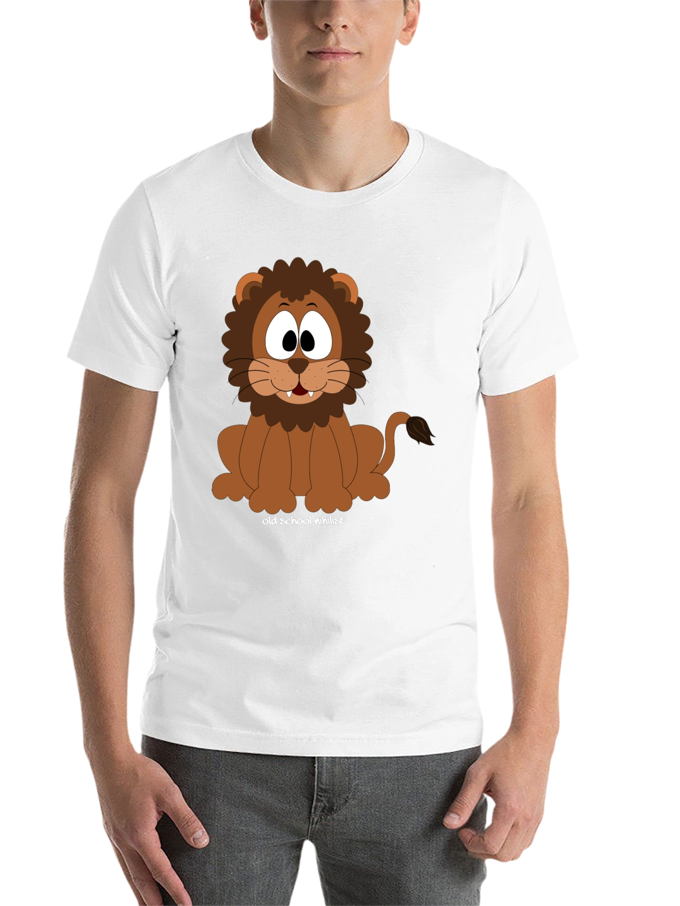 Black Cartoon Lion T-Shirt - Old School Nihilist view 14