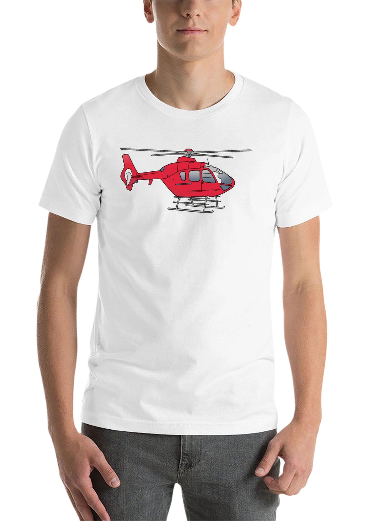 Black Helicopter Graphic Tee - Black Cotton Casual Shirt view 14