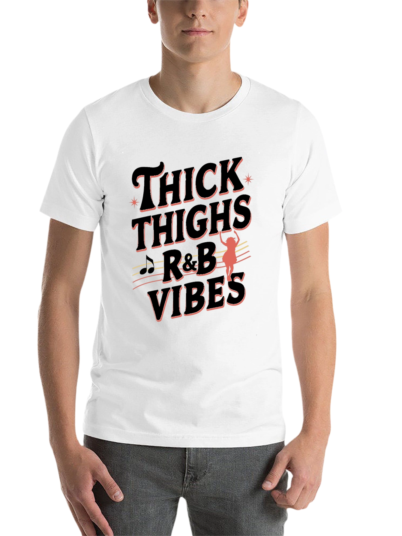 Black Thick Thighs & R&B Vibes Black Tee view 14