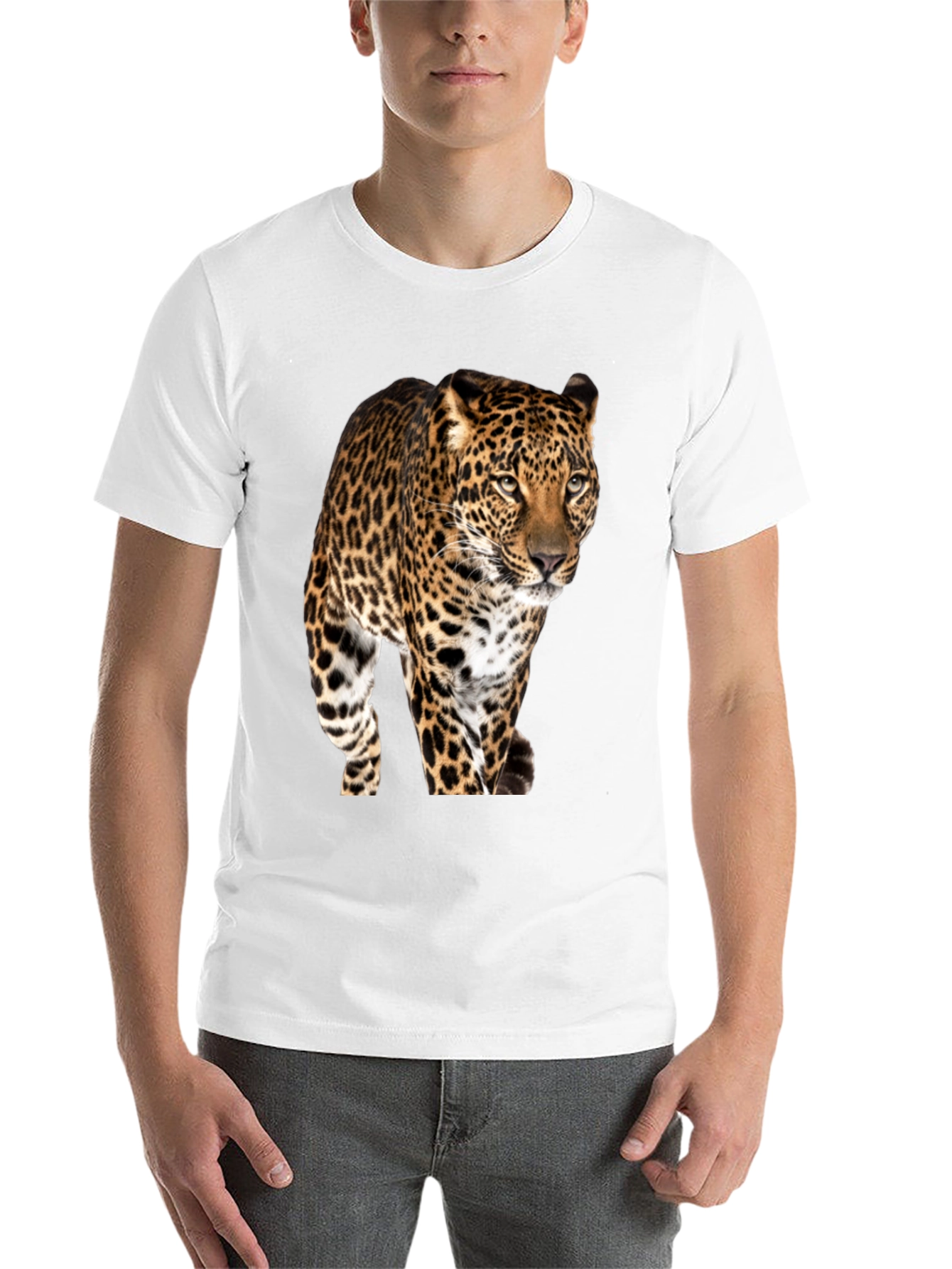 Black Jaguar Graphic Print Black T-Shirt view 14
