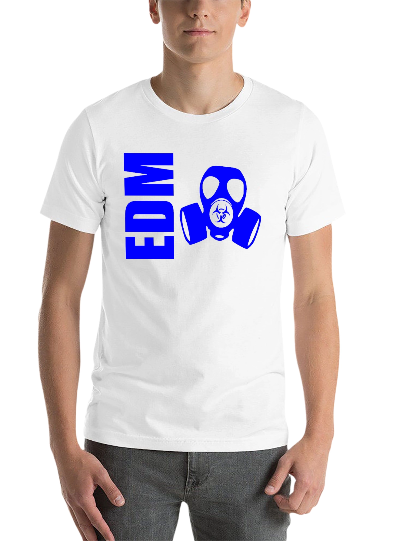 EDM Gas Mask Graphic Tee - Cool Black T-Shirt - 14