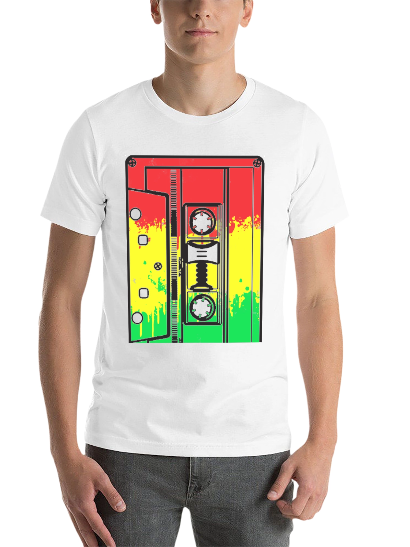 Black Rasta Cassette Tape Graphic Tee view 14