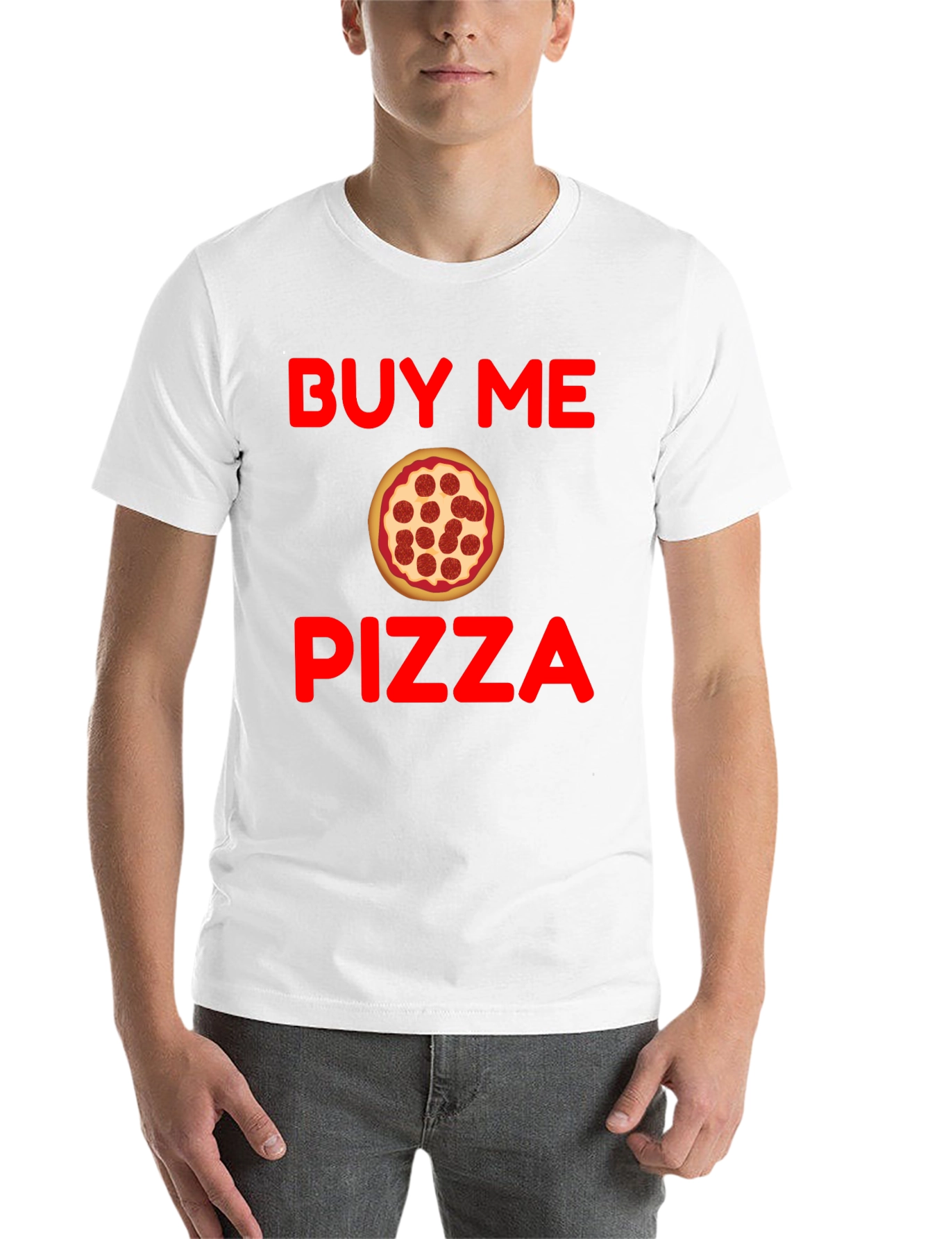 Black Buy Me Pizza Graphic T-Shirt - Funny Foodie Tee view 14