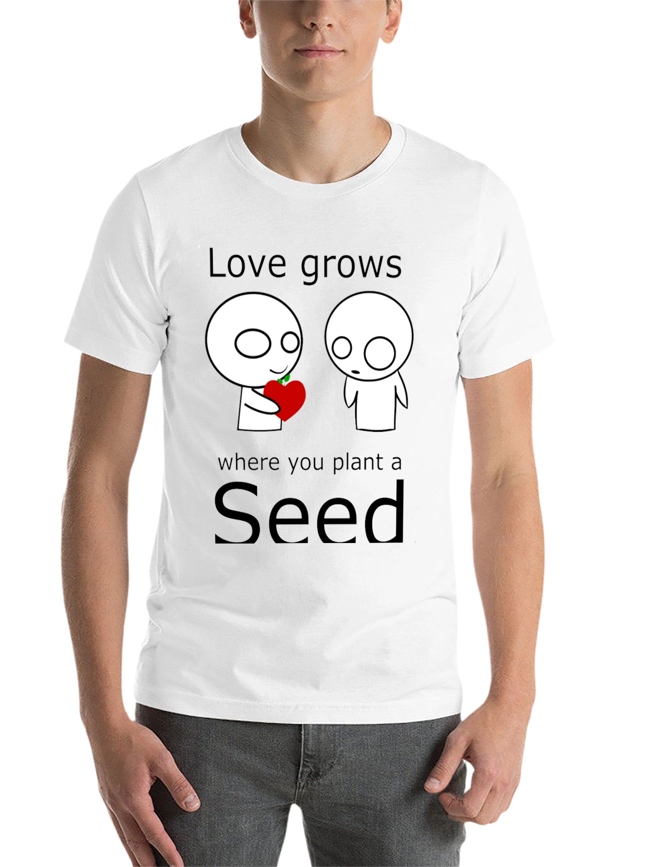 Black Love Grows Seed T-Shirt - Unique Graphic Tee view 14