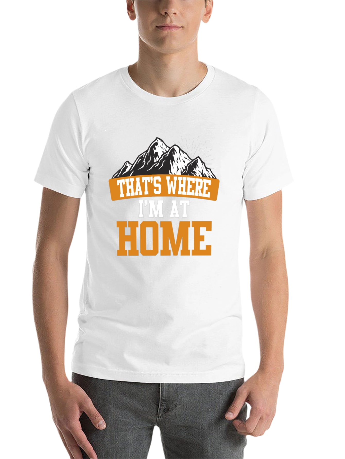 Black That's Where I'm At Home Mountain T-Shirt view 14