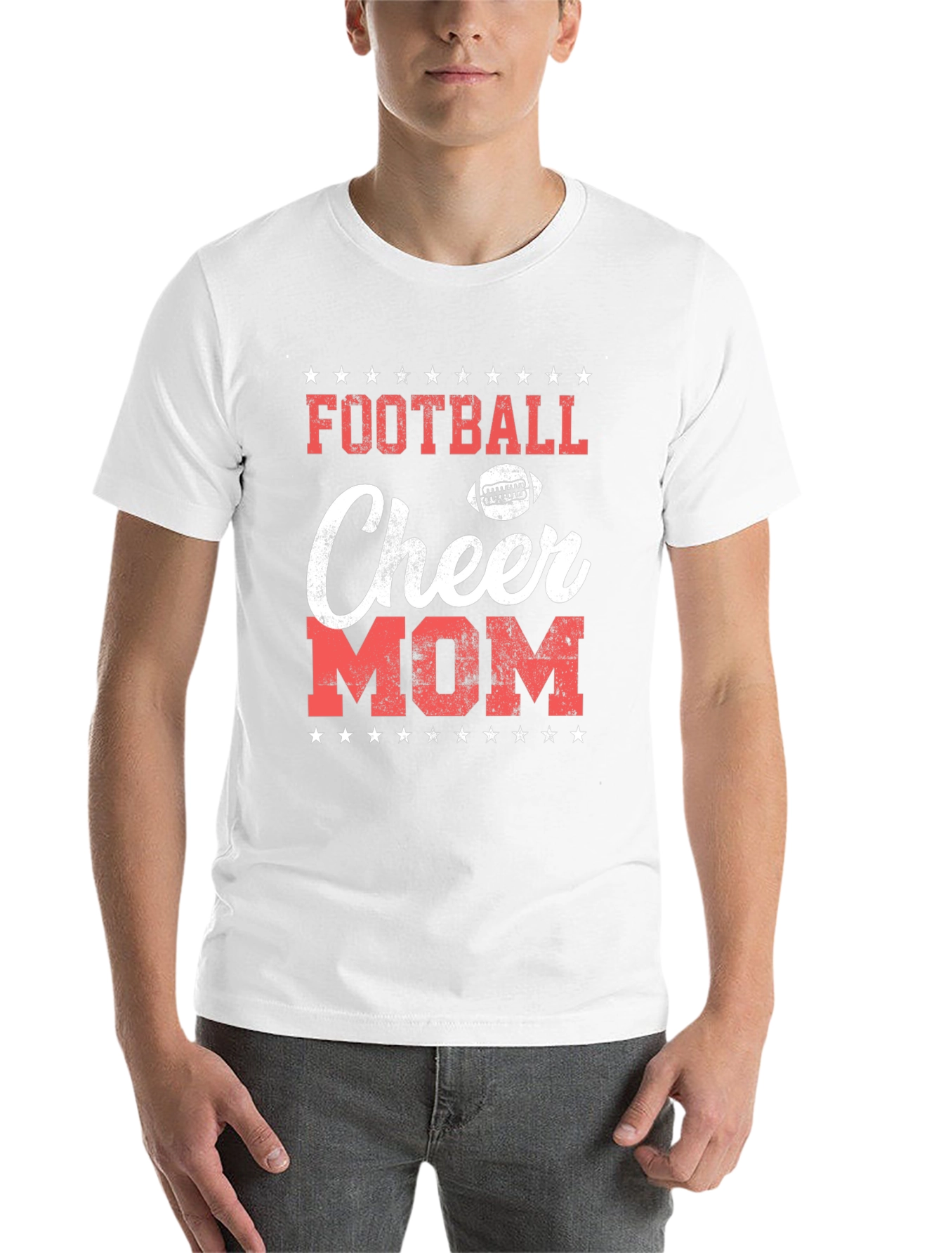 Black Football Cheer Mom T-Shirt - Game Day Apparel view 14