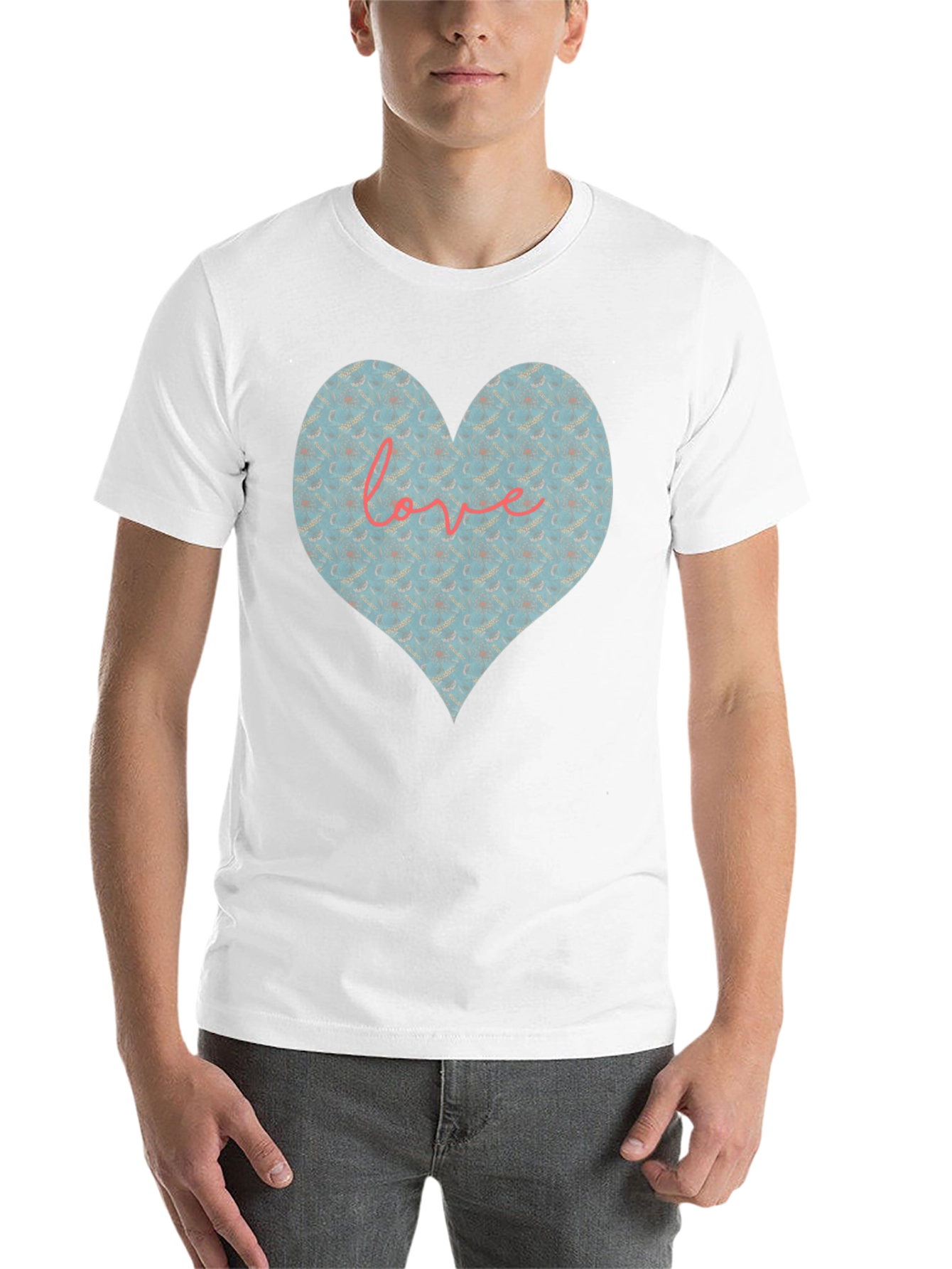 Black Heart Love Graphic Black T-Shirt view 14