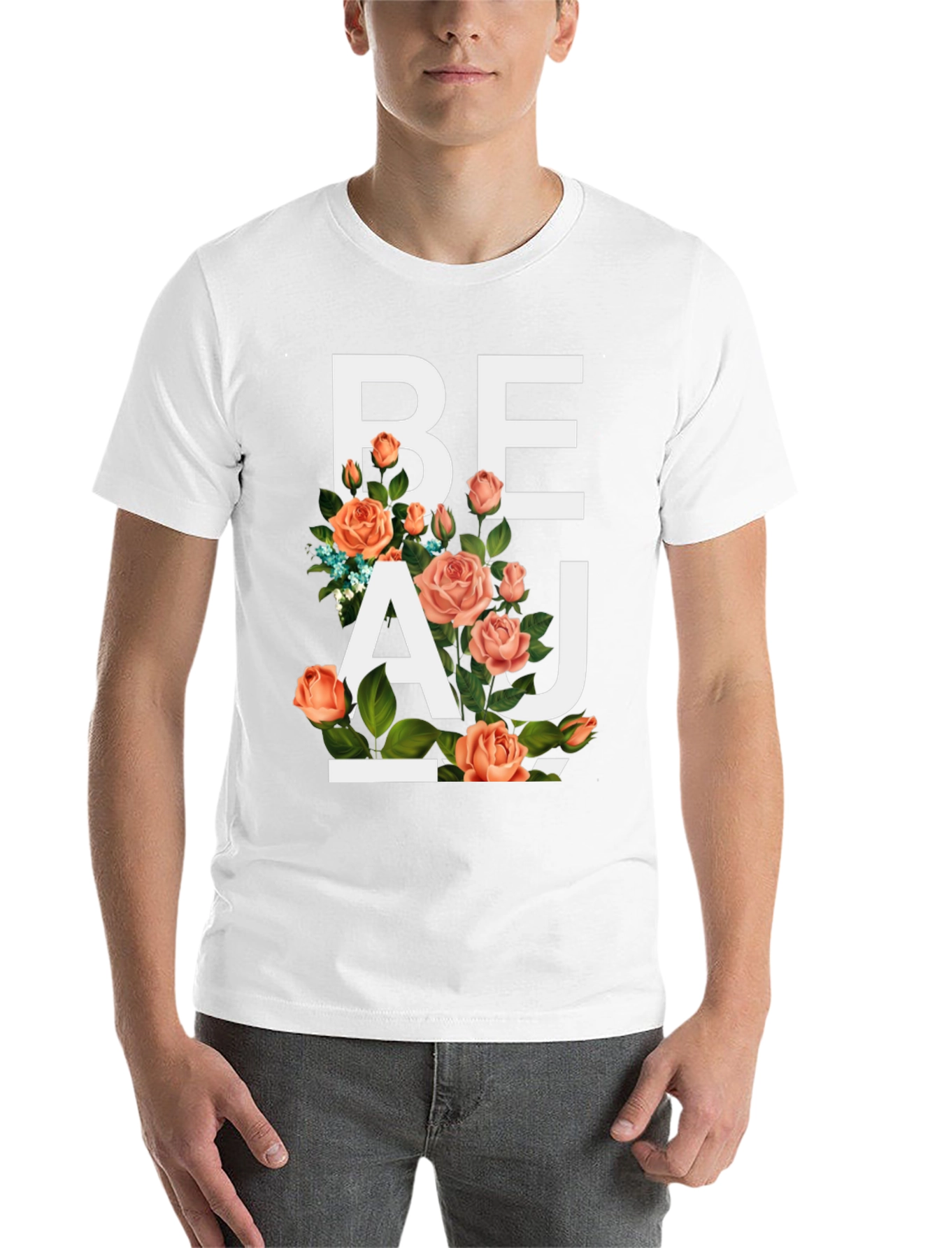 Black Floral Beau T-Shirt - Stylish Graphic Tee view 14