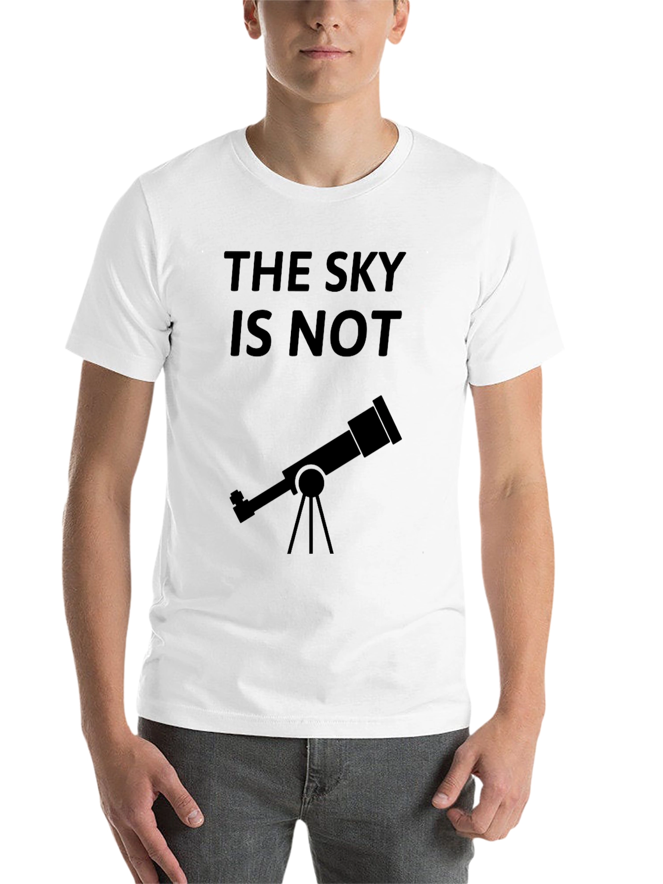 Black The Sky Is Not Telescope T-Shirt view 14