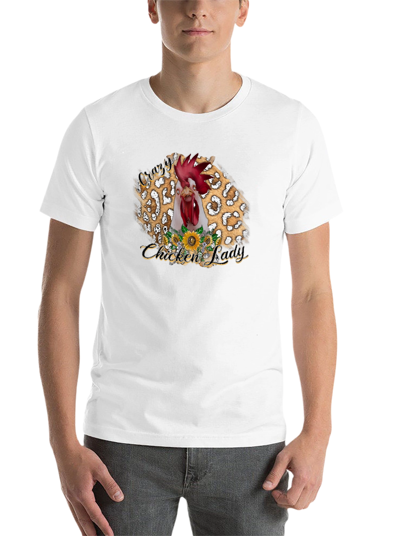 Black Crazy Chicken Lady T-Shirt view 14
