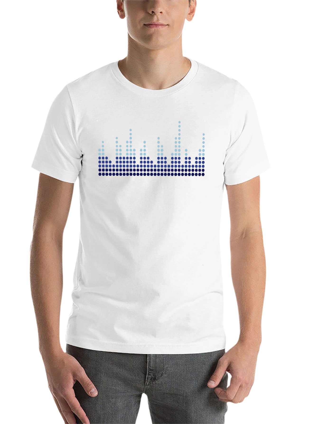 Black Cool Graphic Equalizer Black T-Shirt view 14