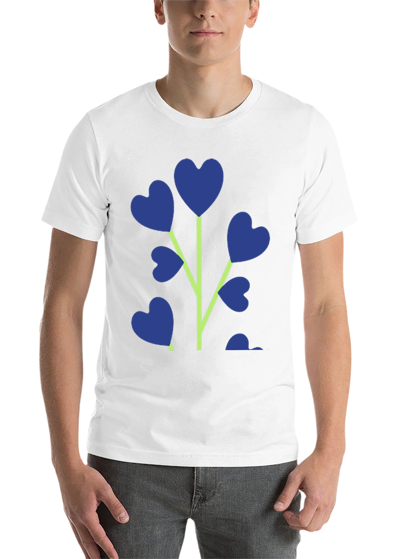 Black Heart Plant Graphic T-Shirt - Stylish Men's Tee view 14