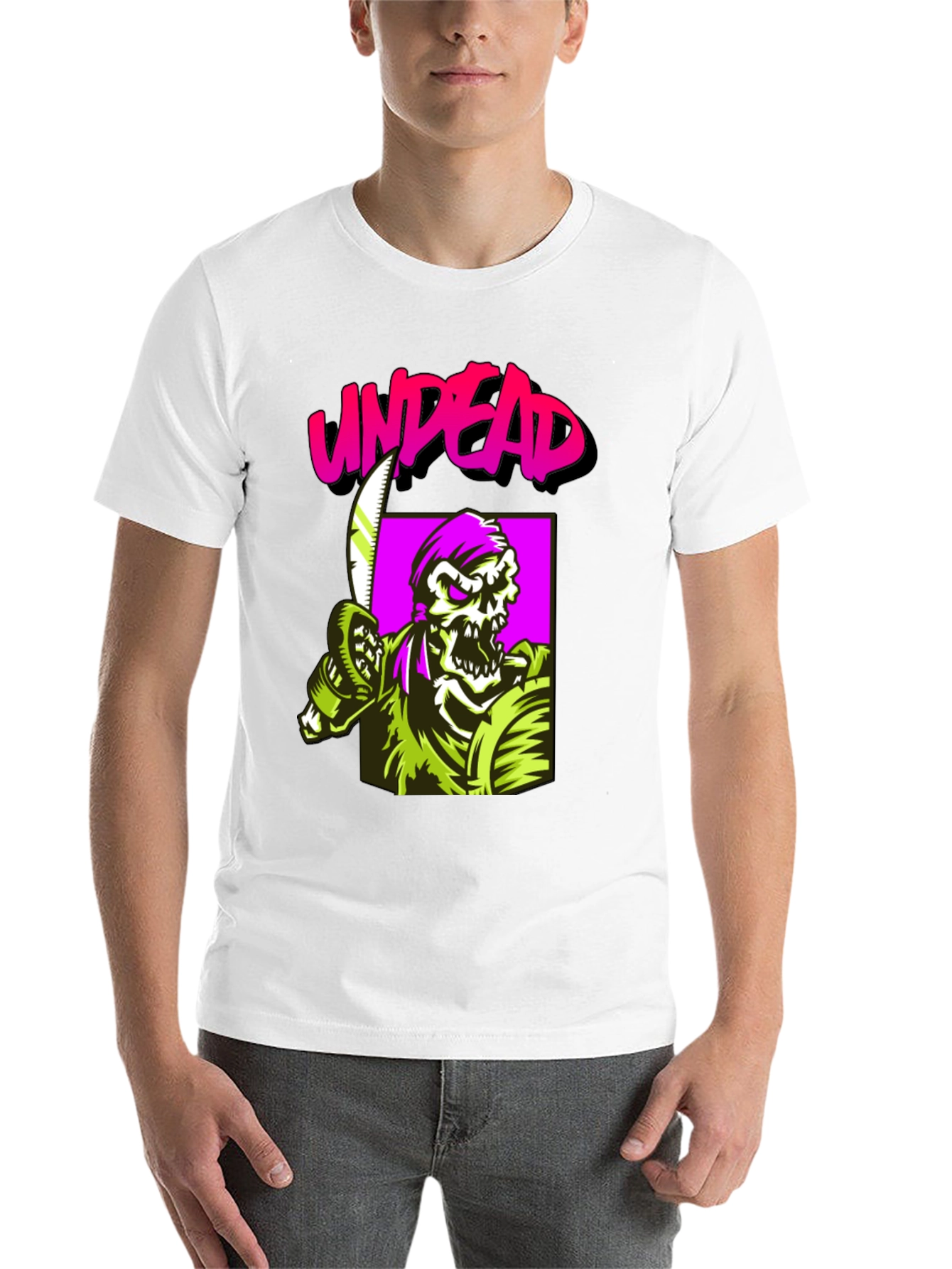 Black Undead Graphic Tee - Black Cotton Shirt view 14