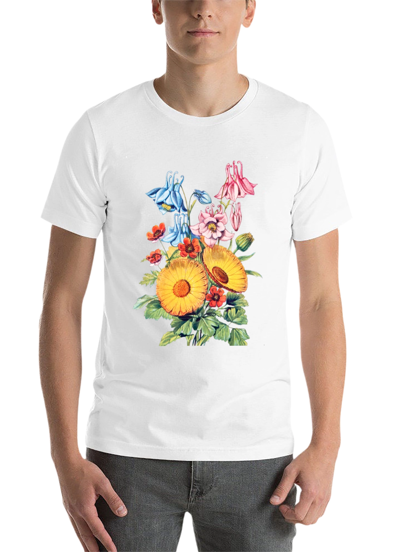 Floral Bouquet T-Shirt - Vintage Botanical Print - 14