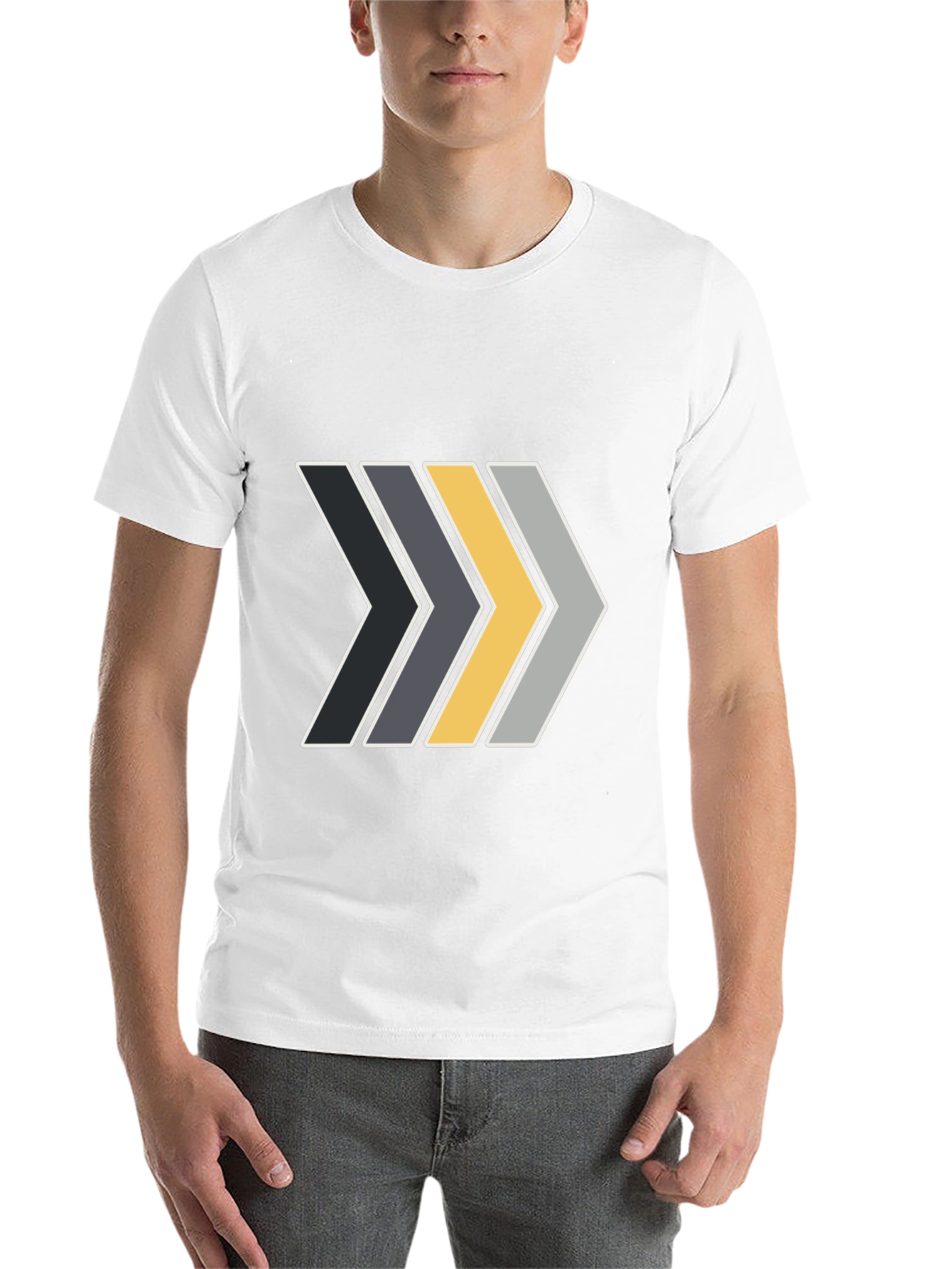 Black Stylish Arrow Graphic Tee - Modern Design view 14