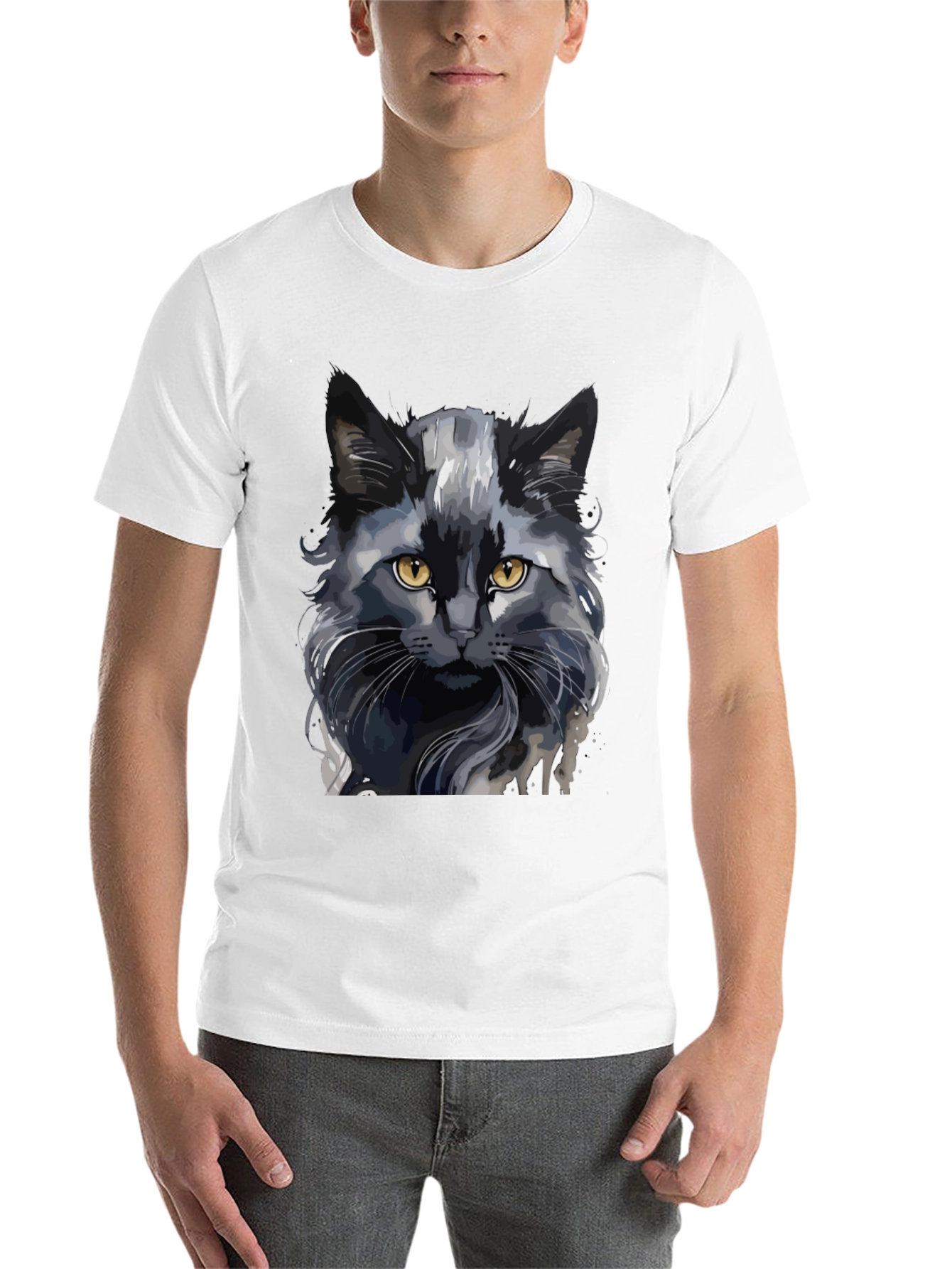 Black Black Cat Graphic T-Shirt view 14