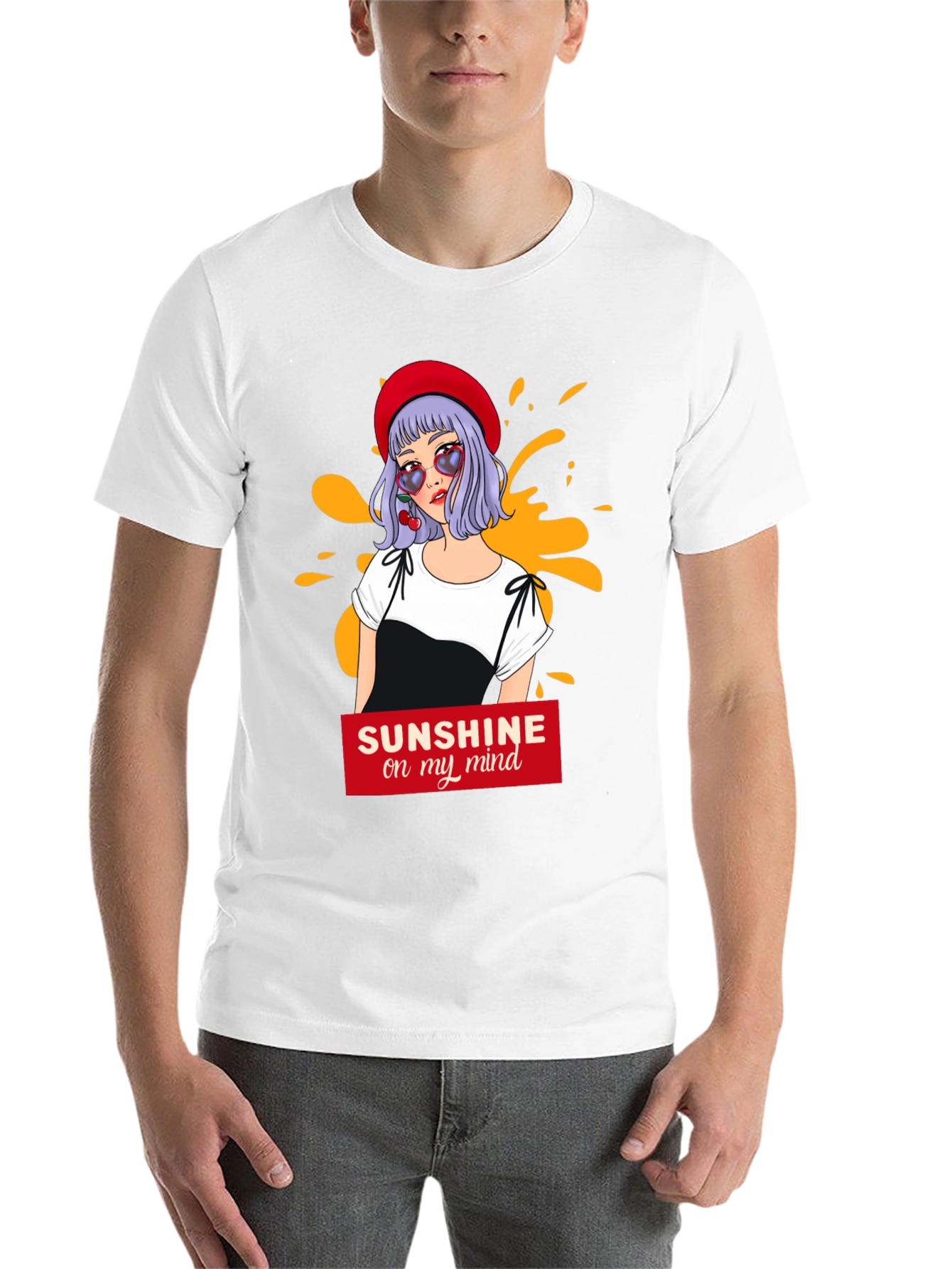 Black Sunshine Mind T-Shirt - Fun Graphic Tee view 14