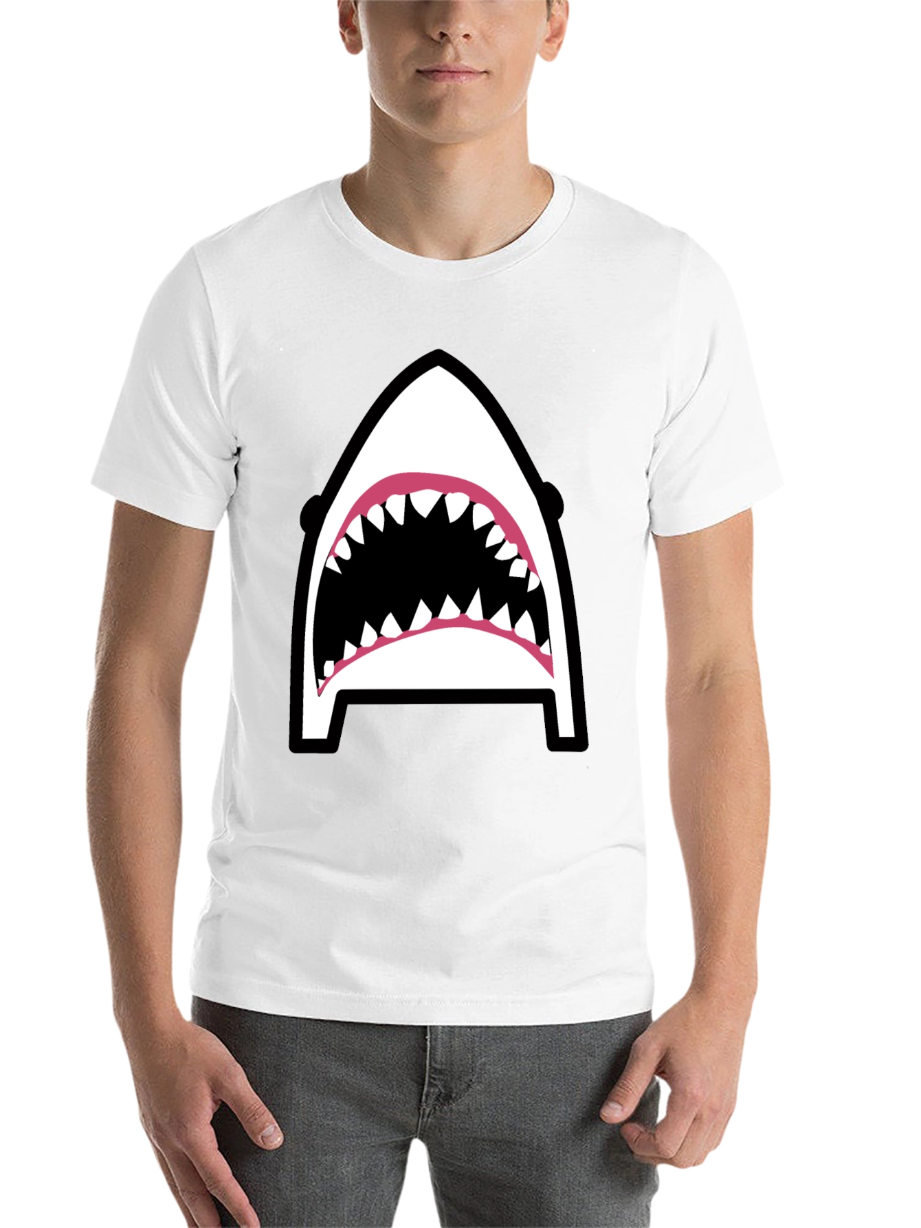 Black Shark Graphic Tee - Black Cotton Blend view 14