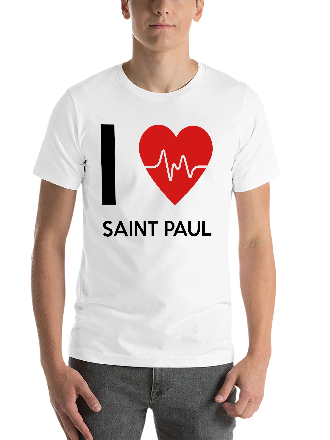 Black I Love Saint Paul Graphic Tee - Unisex view 14