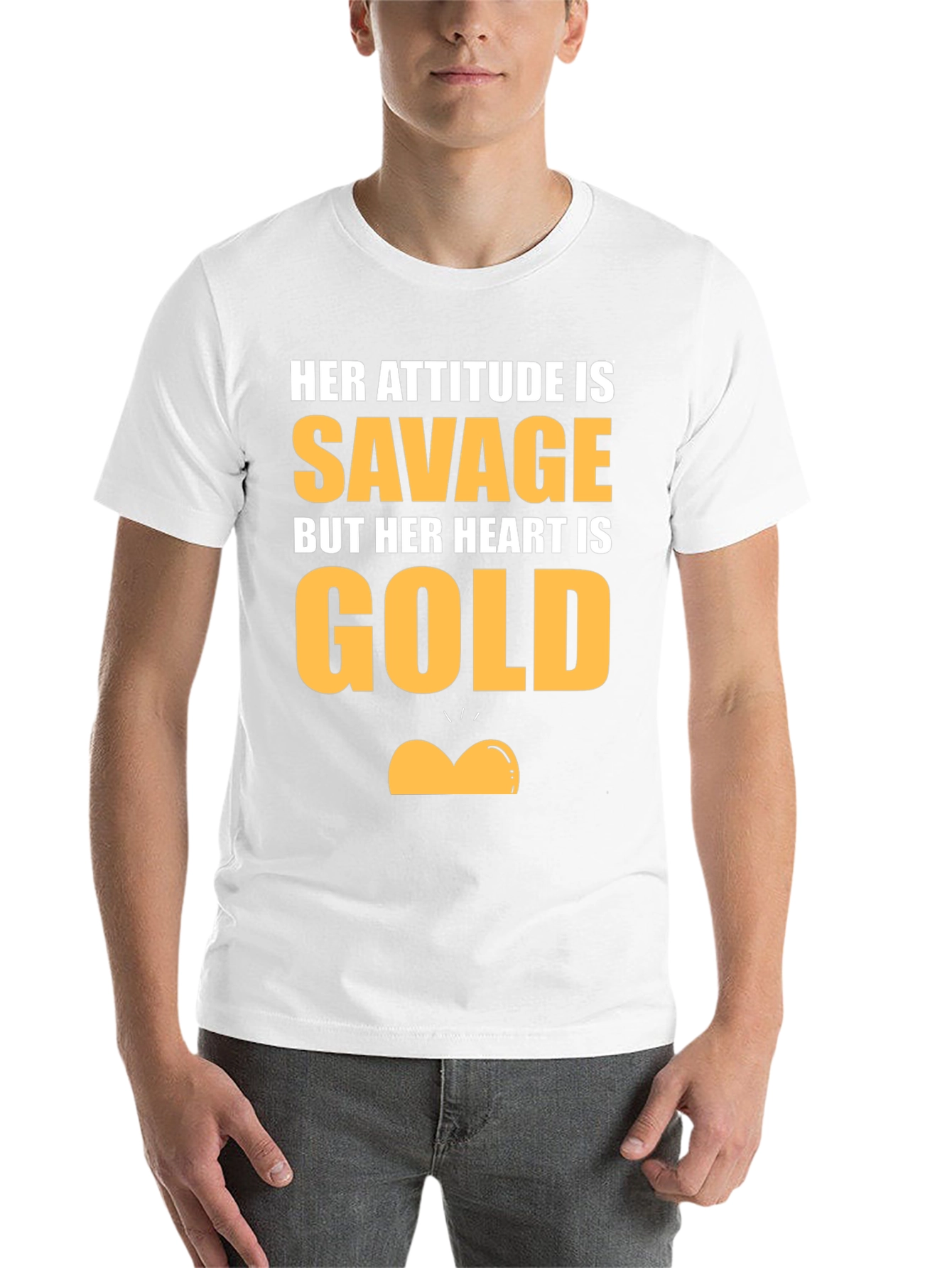 Black Savage Heart of Gold Graphic T-Shirt view 14