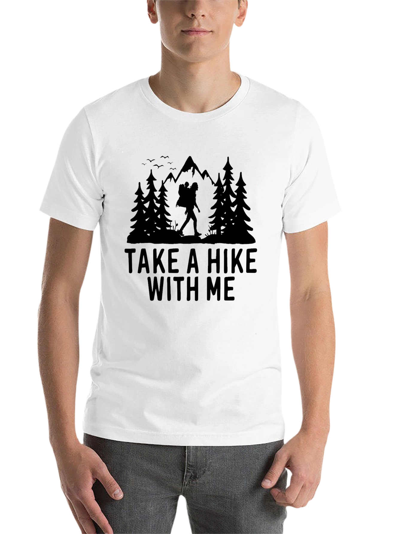 Black Take a Hike With Me Graphic Tee - Black view 14