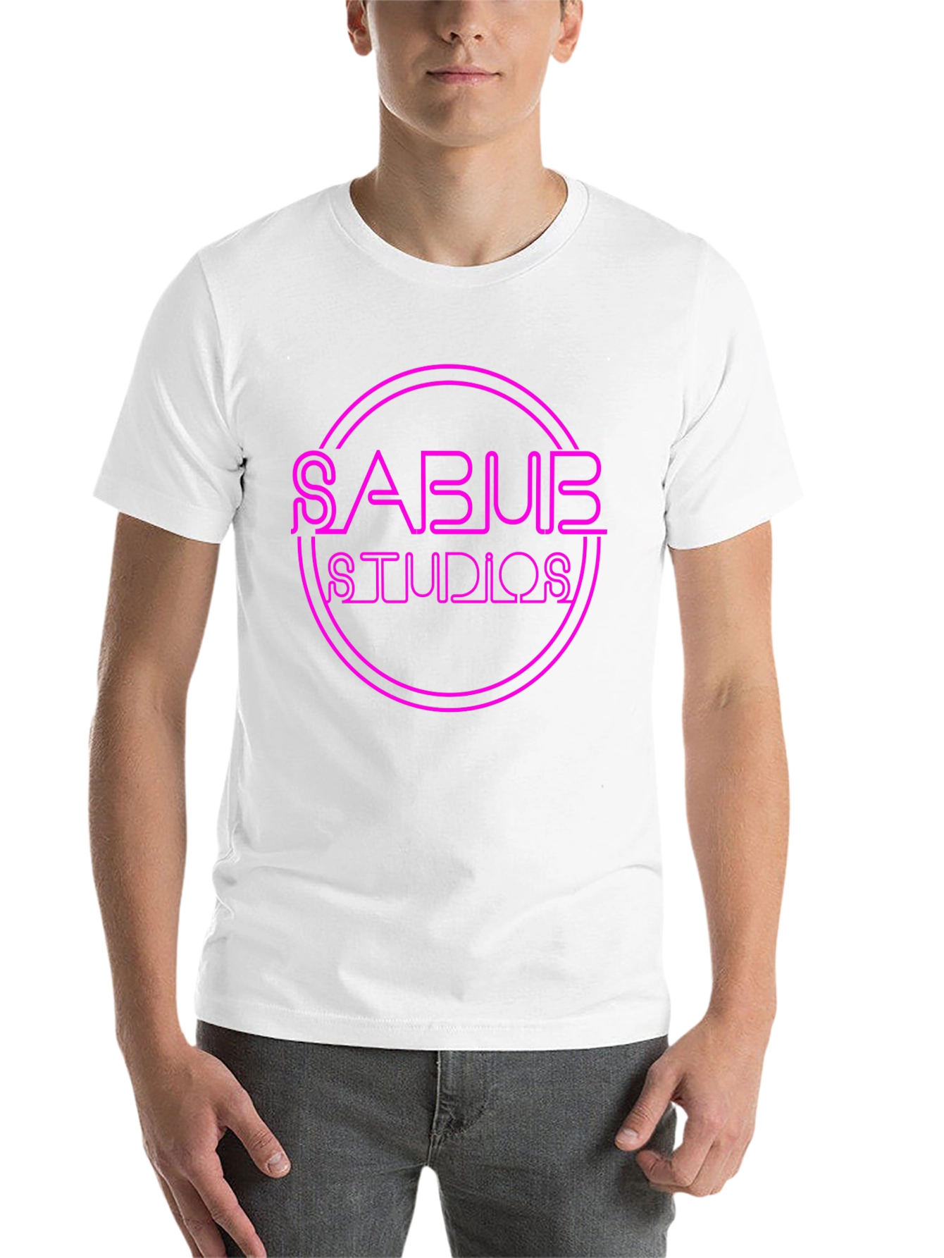 Black SABUB Studios Graphic Tee - Bold Neon Design view 14