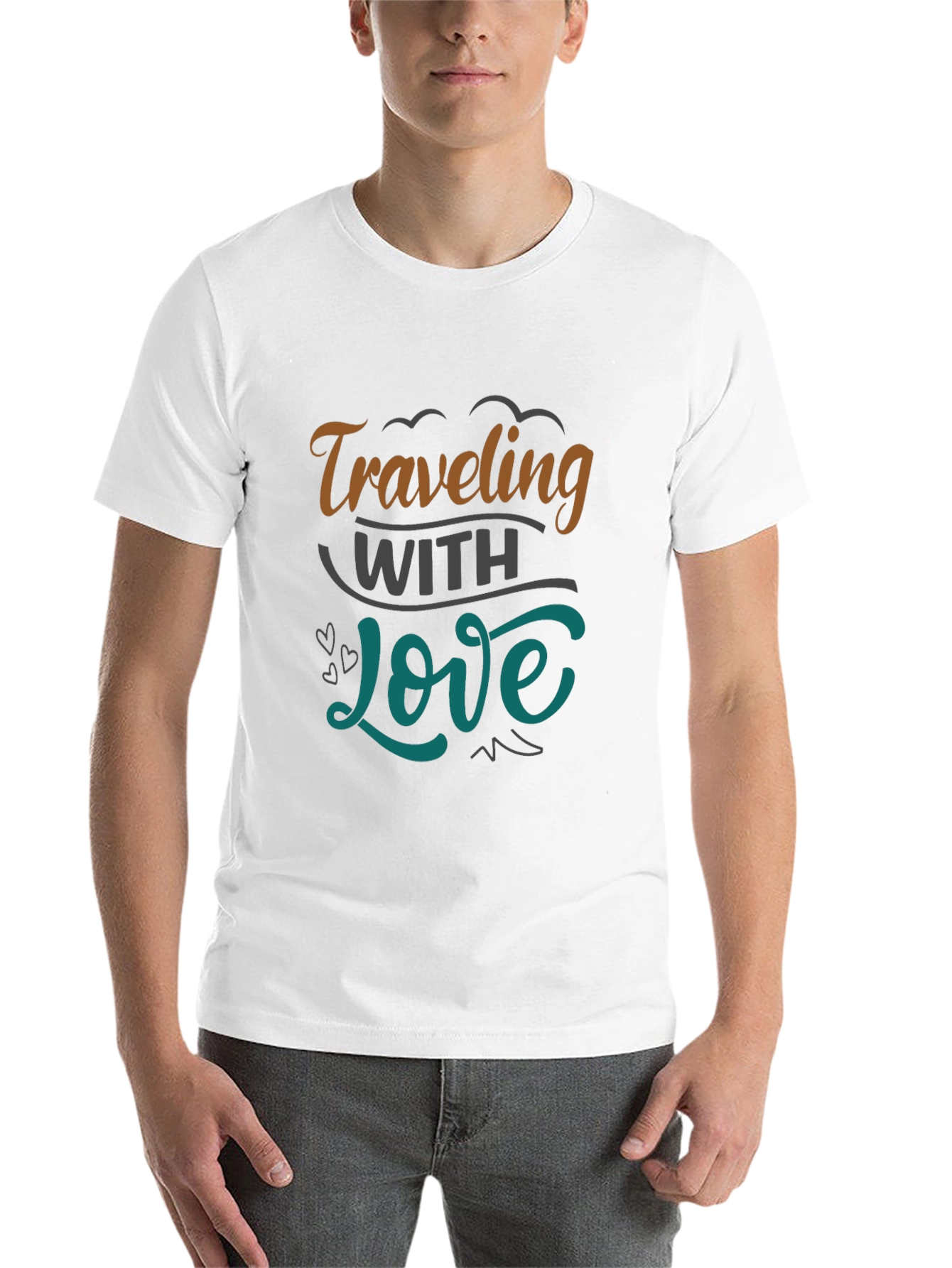 Black Traveling With Love Graphic Tee view 14