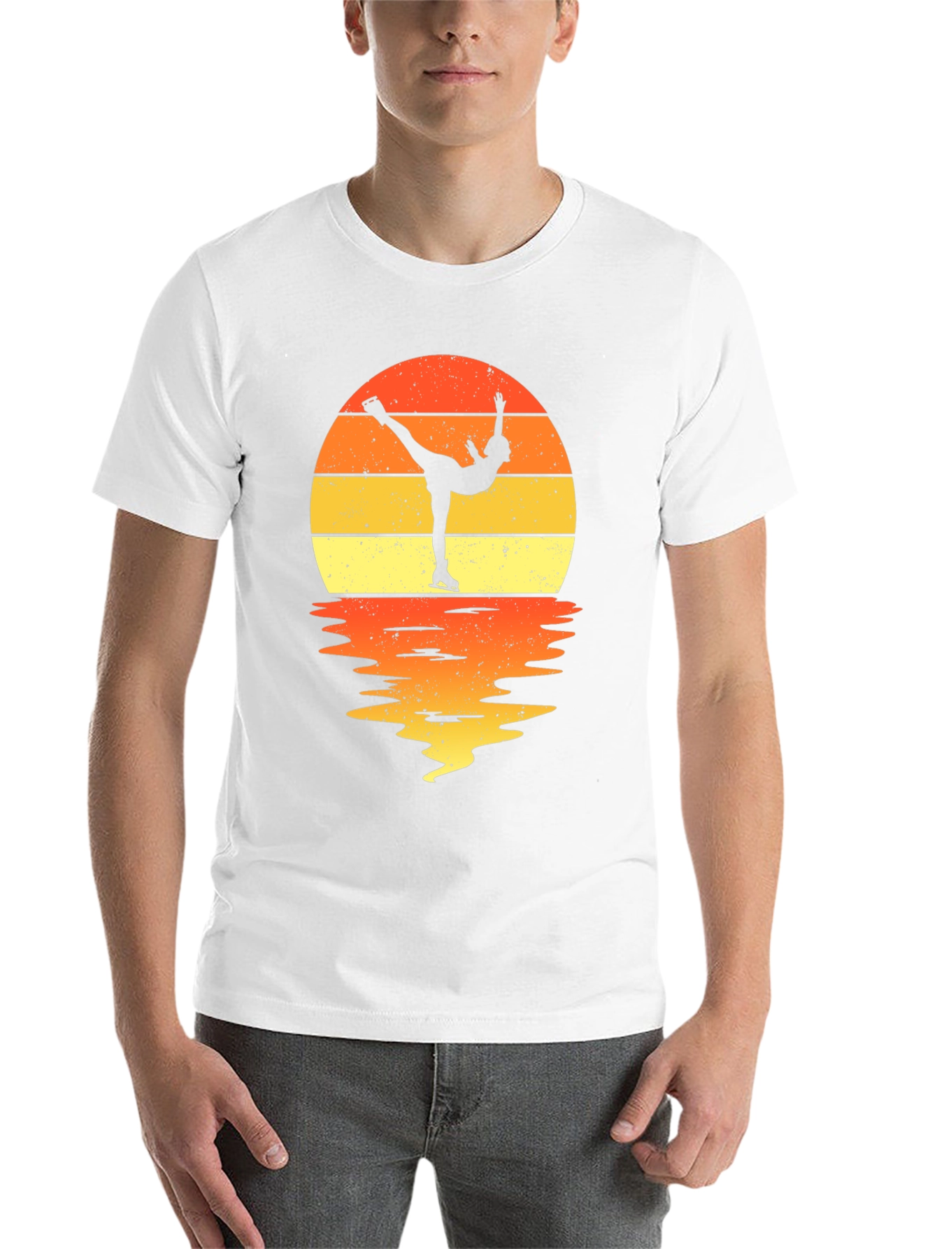 Black Figure Skater Sunset Graphic Tee view 14