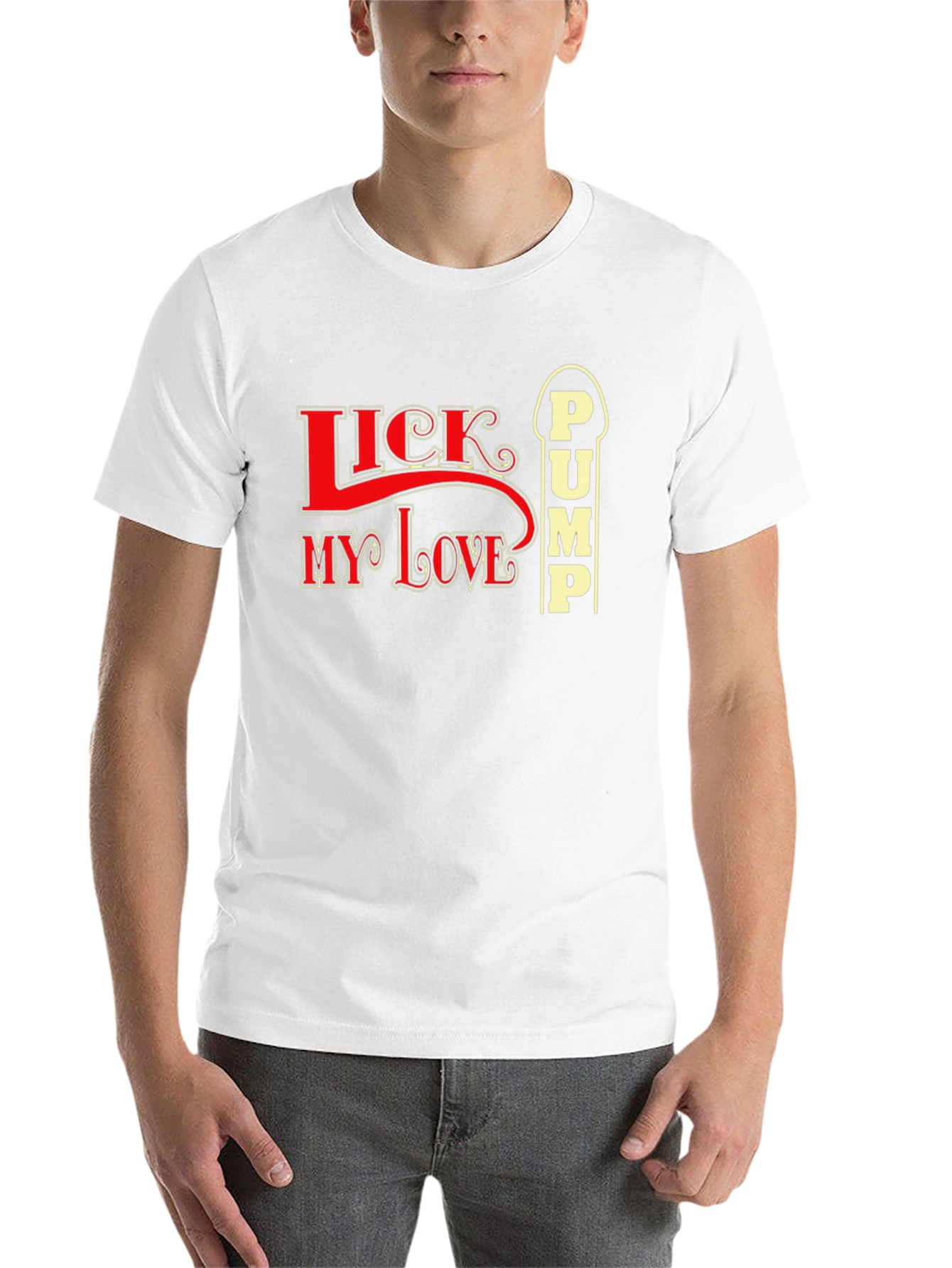 Black Lick My Love Pump Funny Graphic T-Shirt view 14