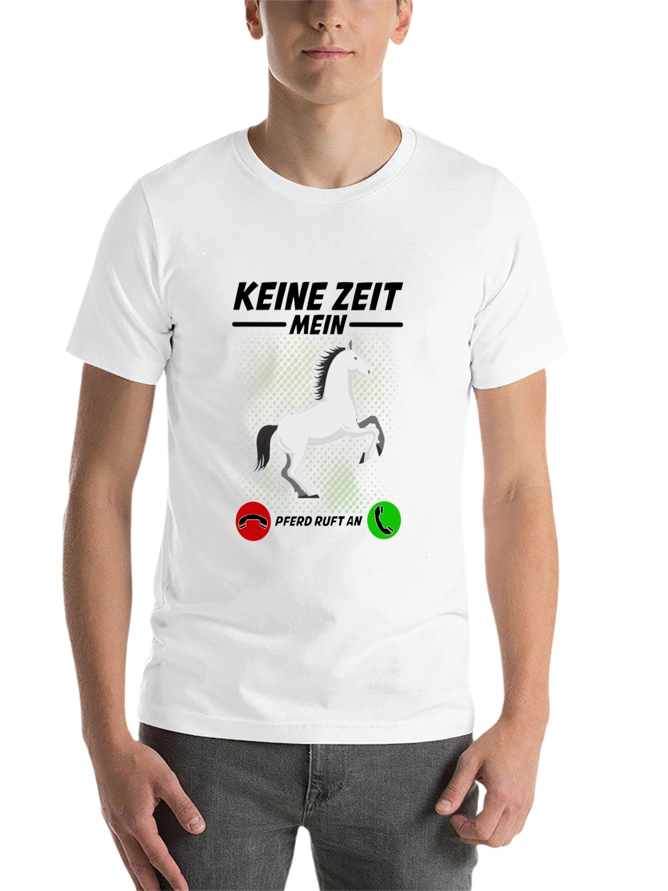 Black Horse Lover T-Shirt - Keine Zeit Mein Pferd Ruft An view 14